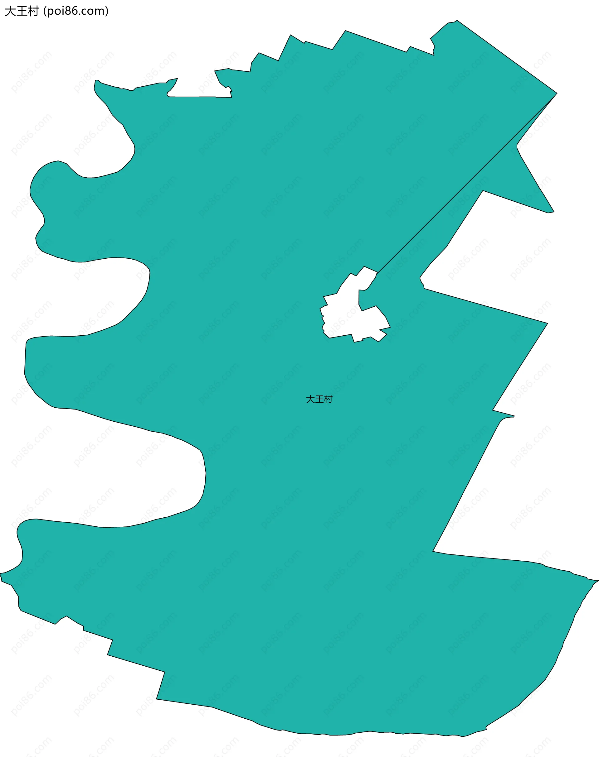 大王村边界地图