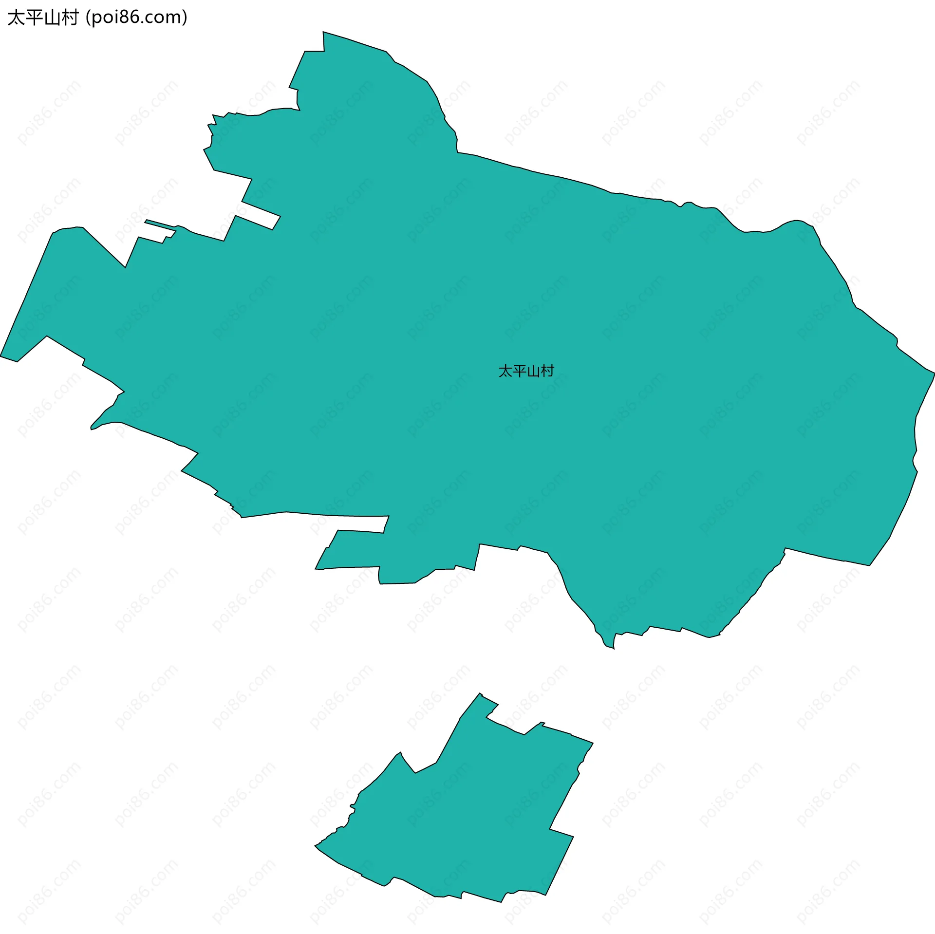 太平山村边界地图