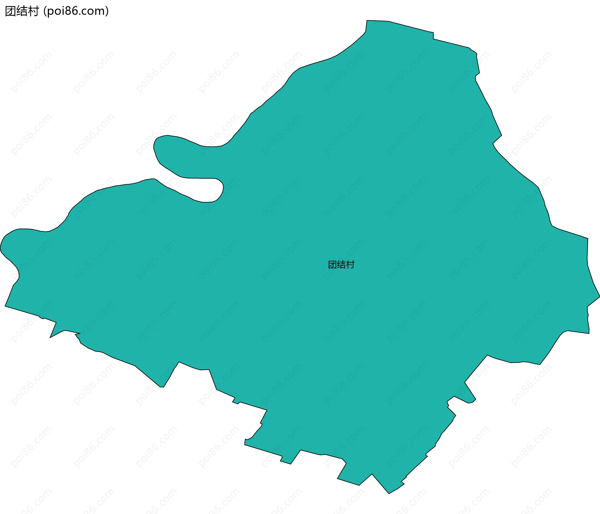 团结村边界地图