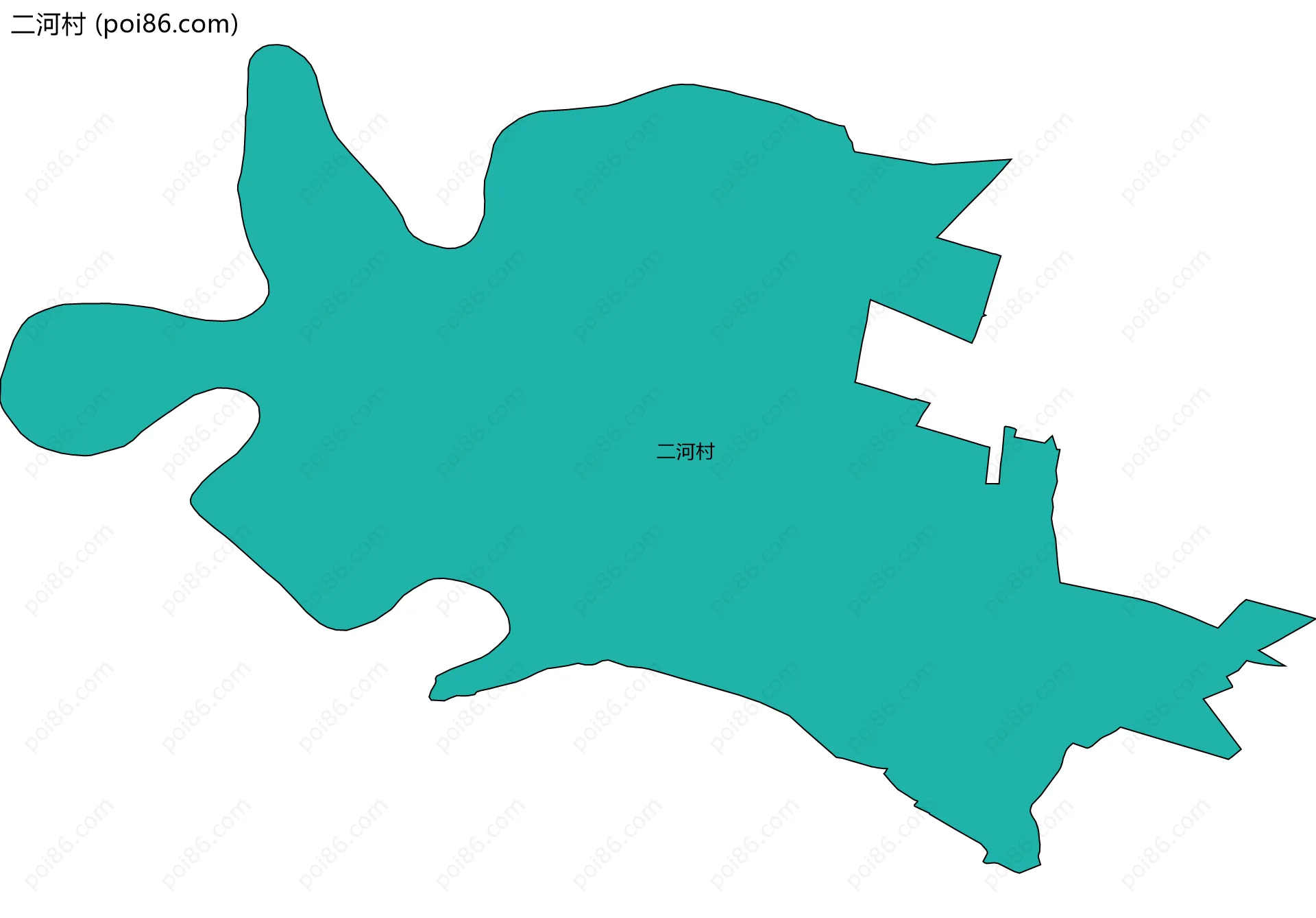 二河村边界地图