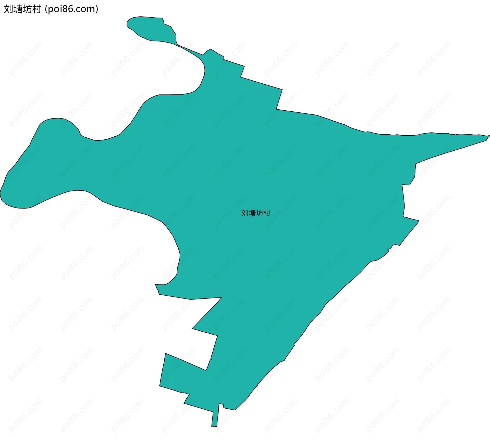 刘塘坊村边界地图