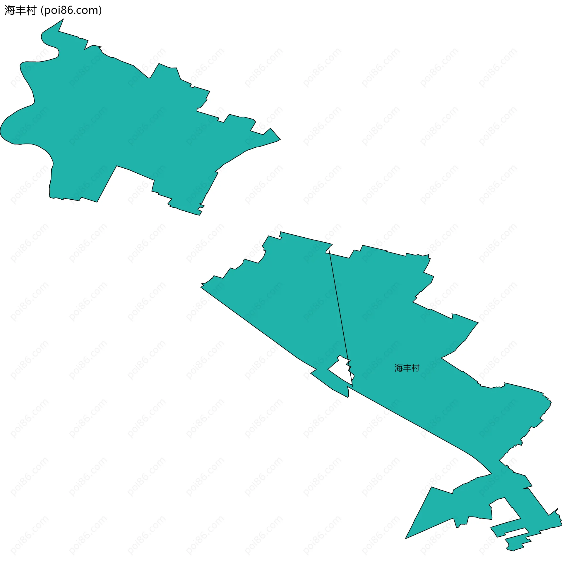 海丰村边界地图