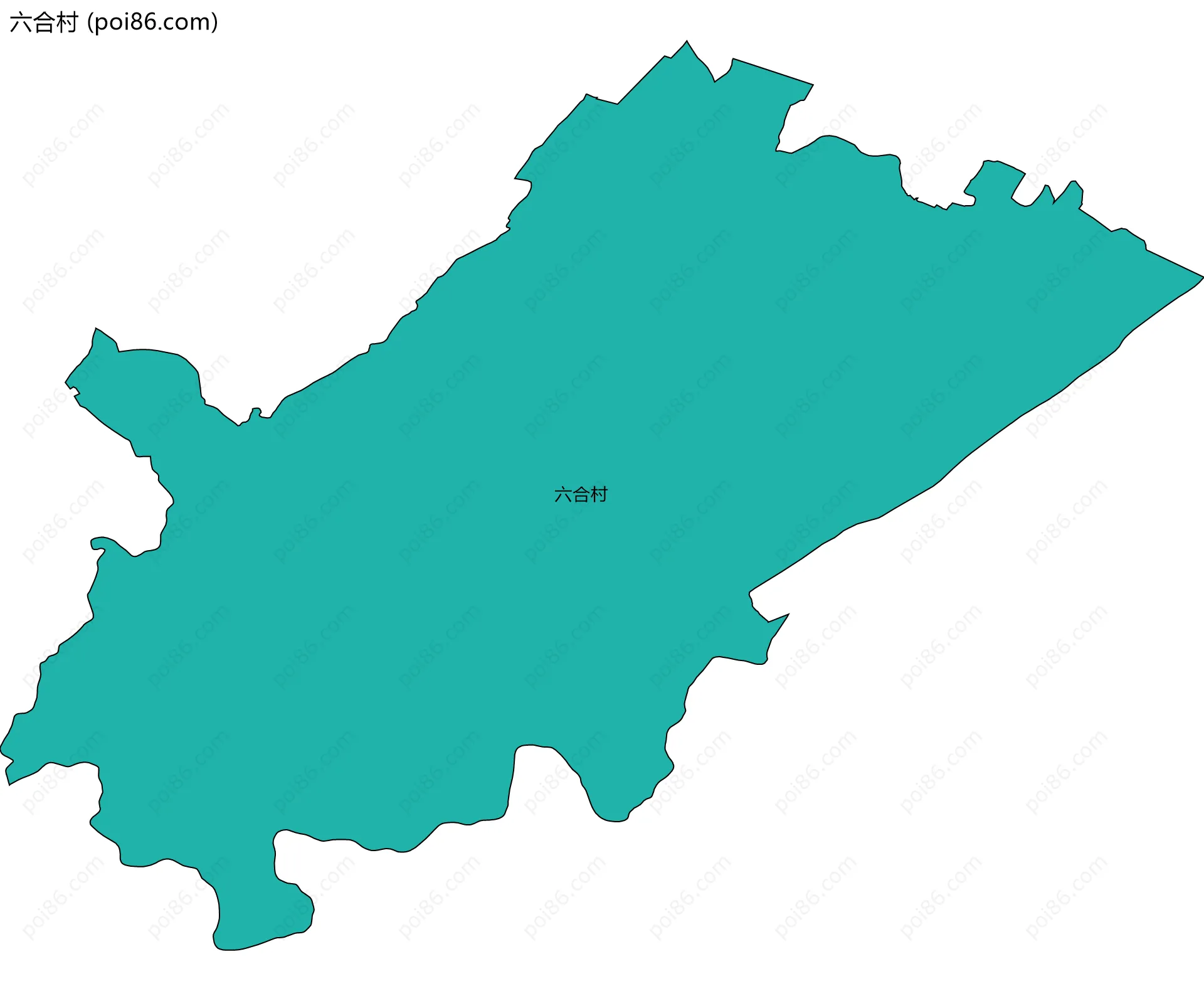 六合村边界地图