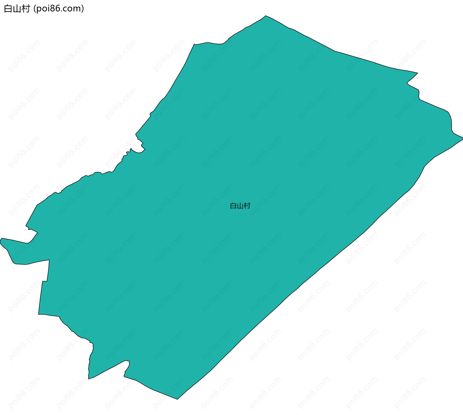 白山村边界地图