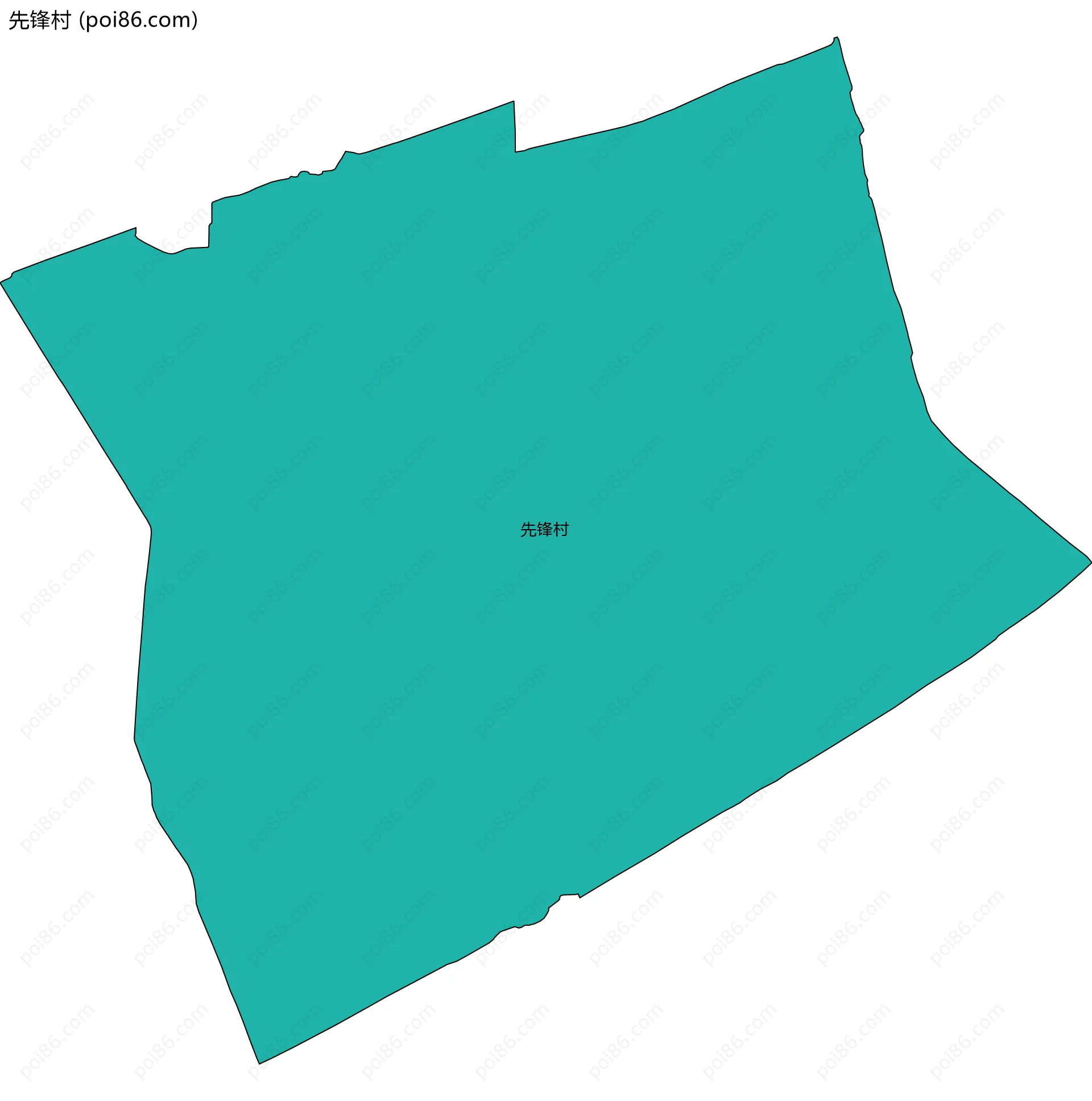 先锋村边界地图