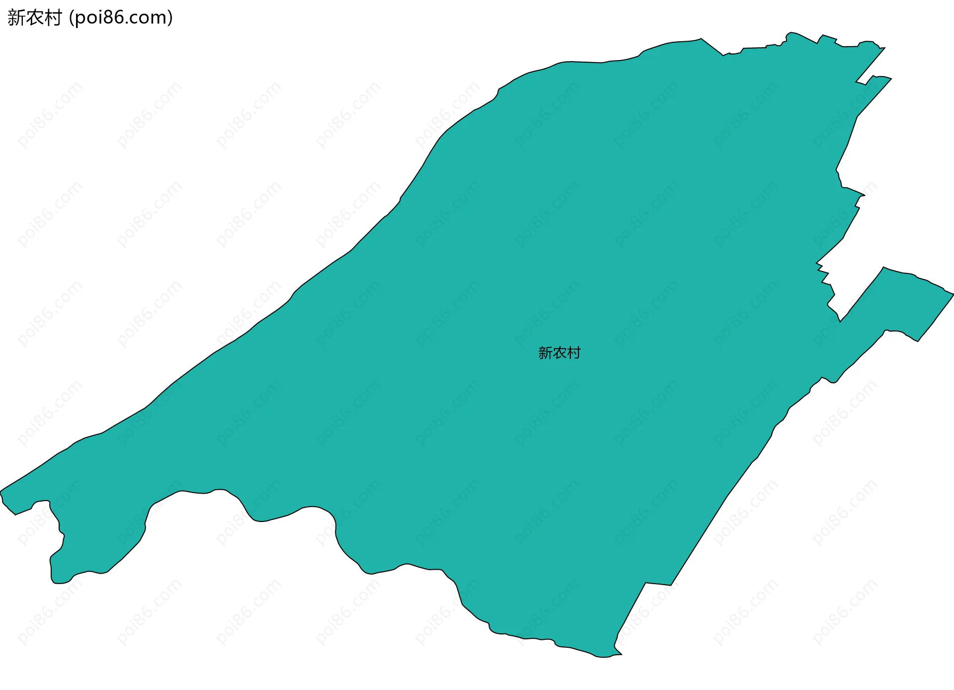 新农村边界地图
