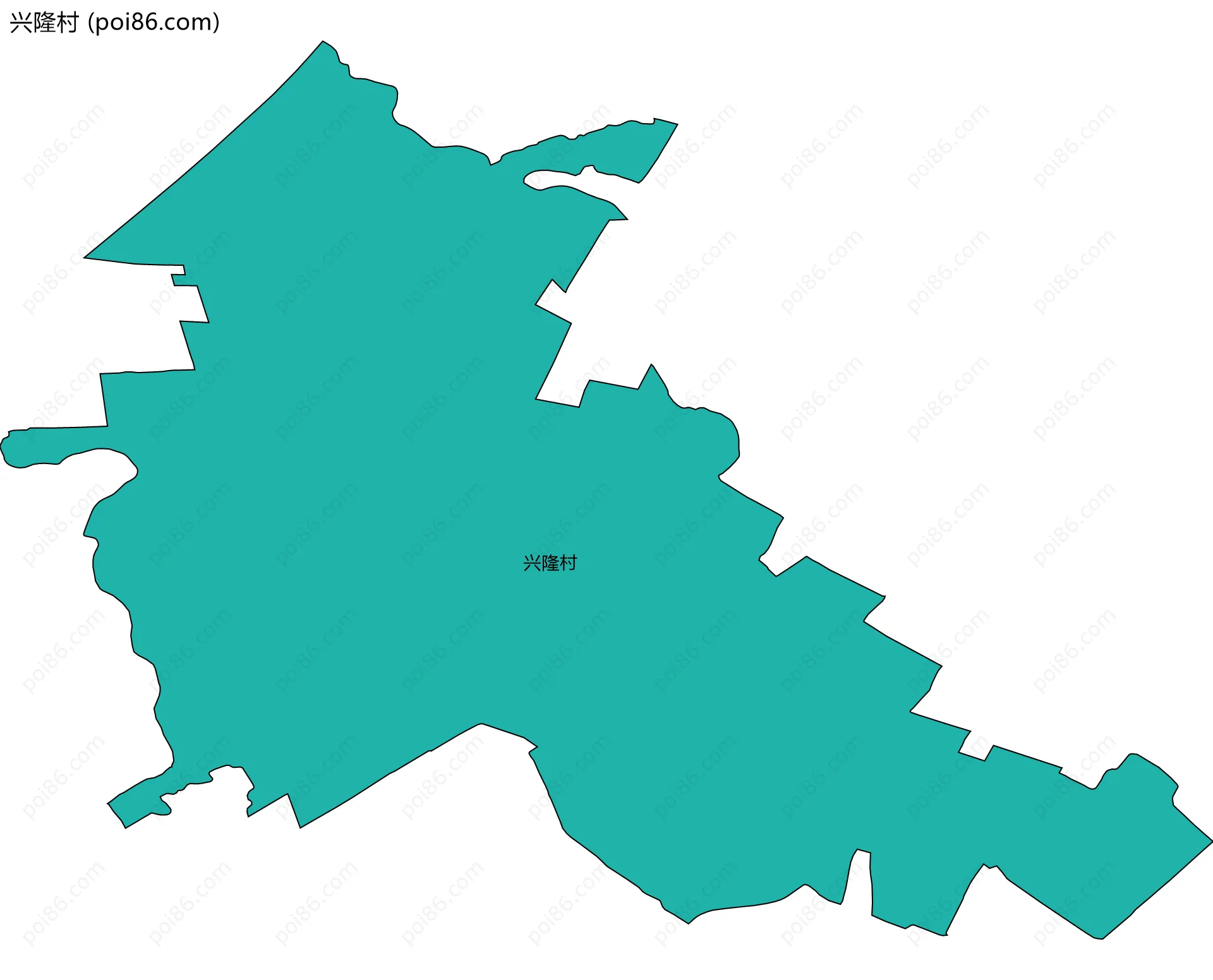 兴隆村边界地图
