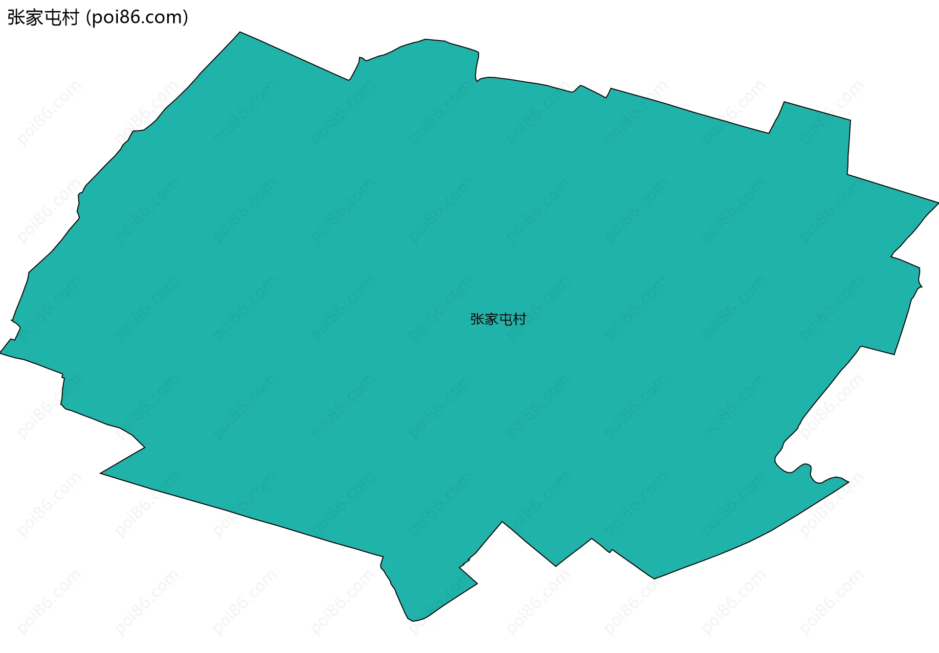 张家屯村边界地图