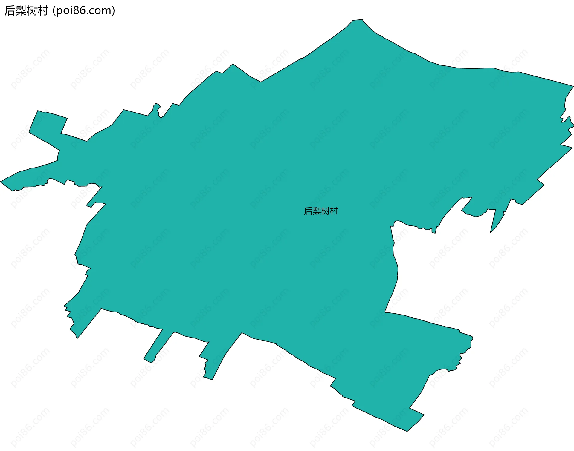 后梨树村边界地图