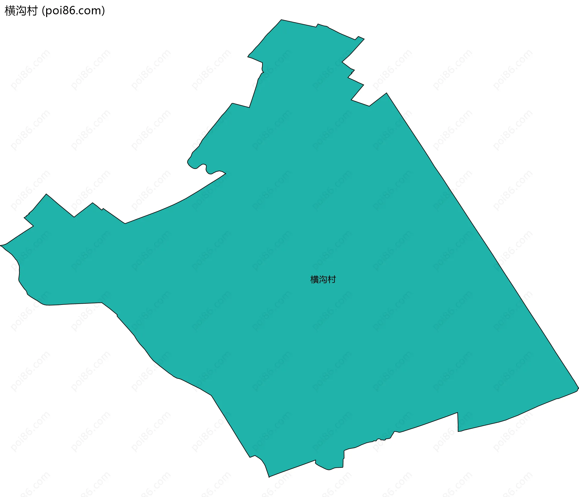 横沟村边界地图