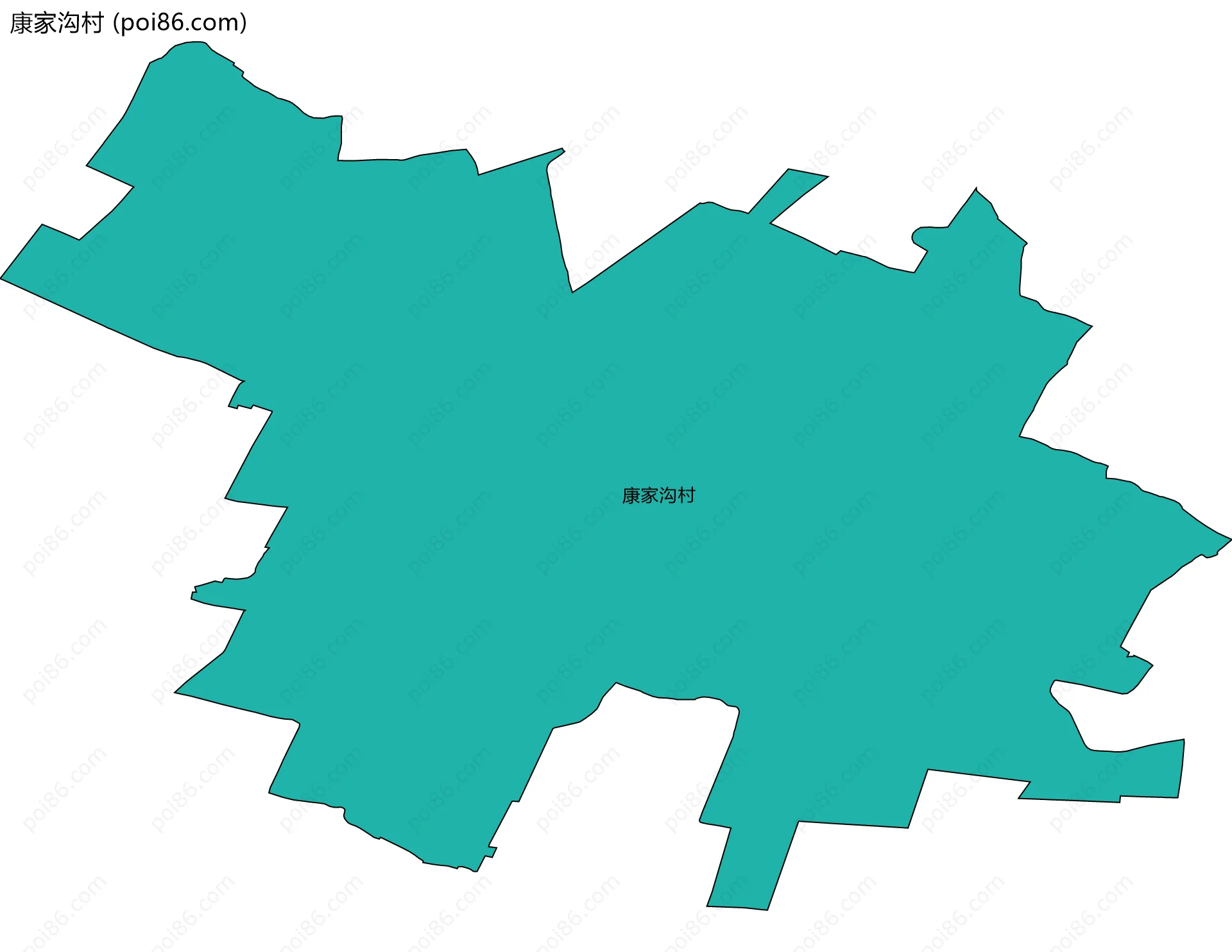 康家沟村边界地图