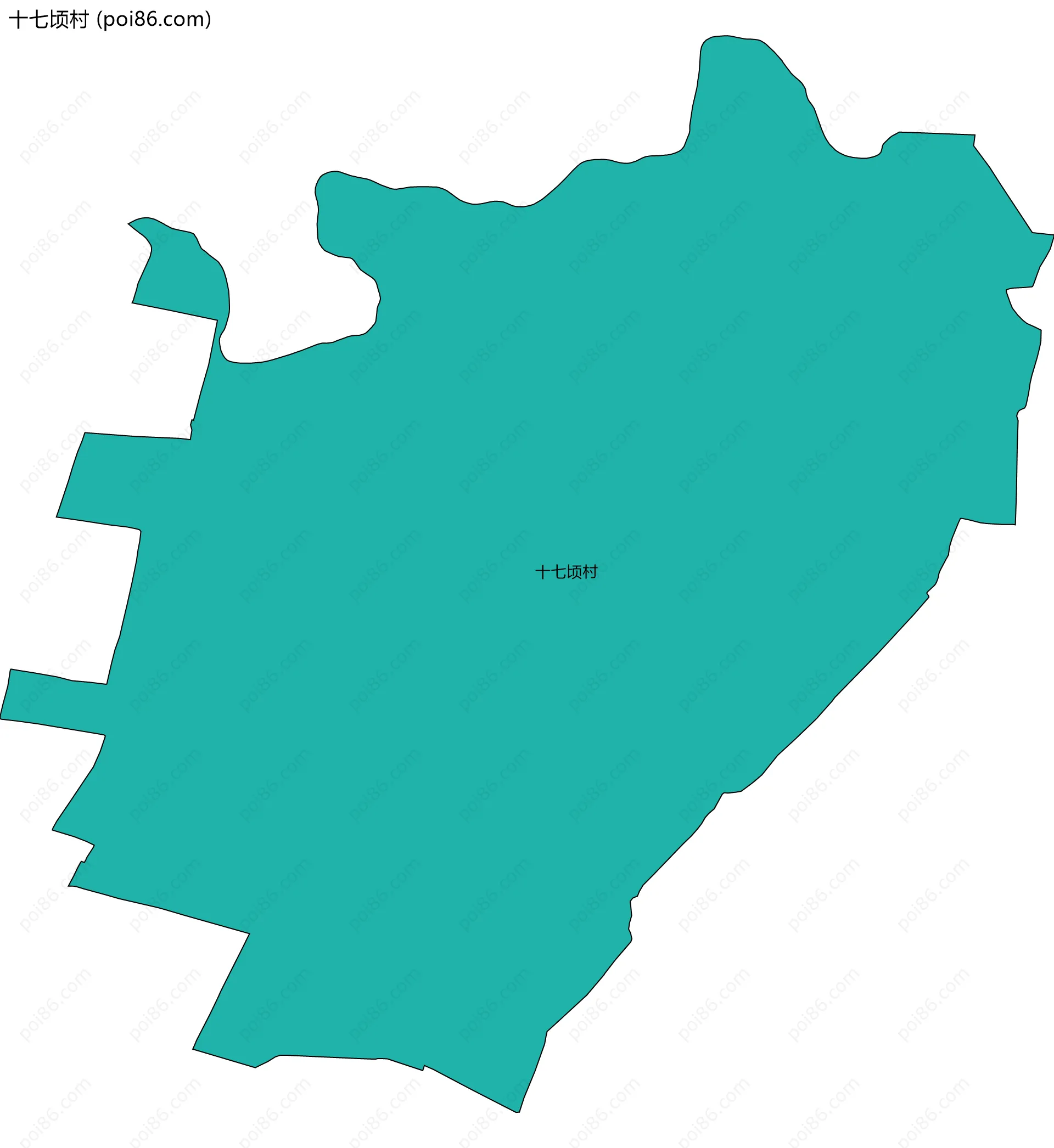 十七顷村边界地图
