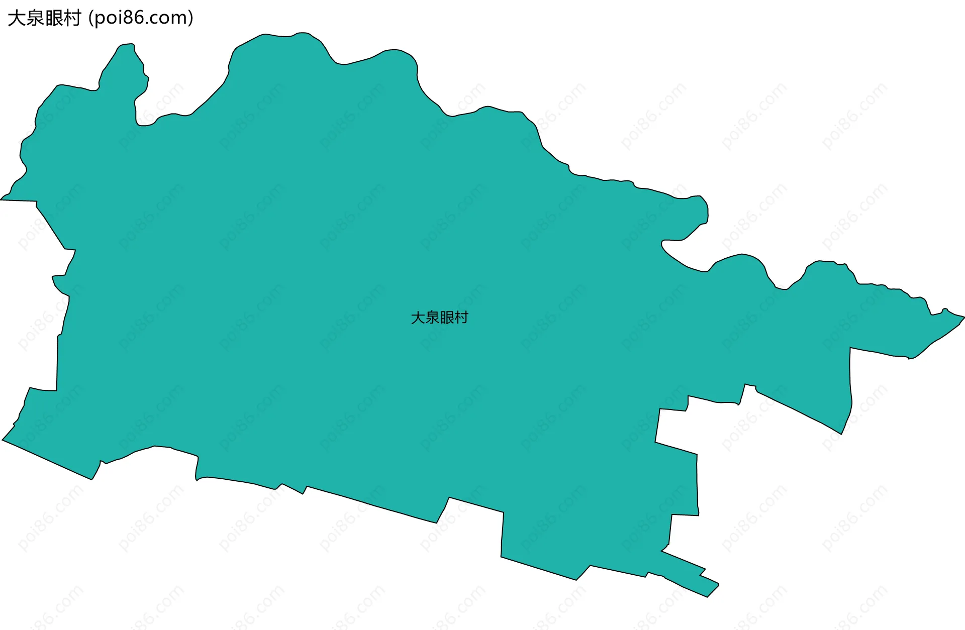 大泉眼村边界地图