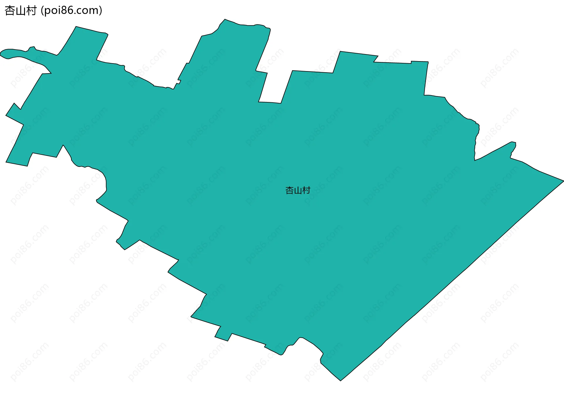 杏山村边界地图