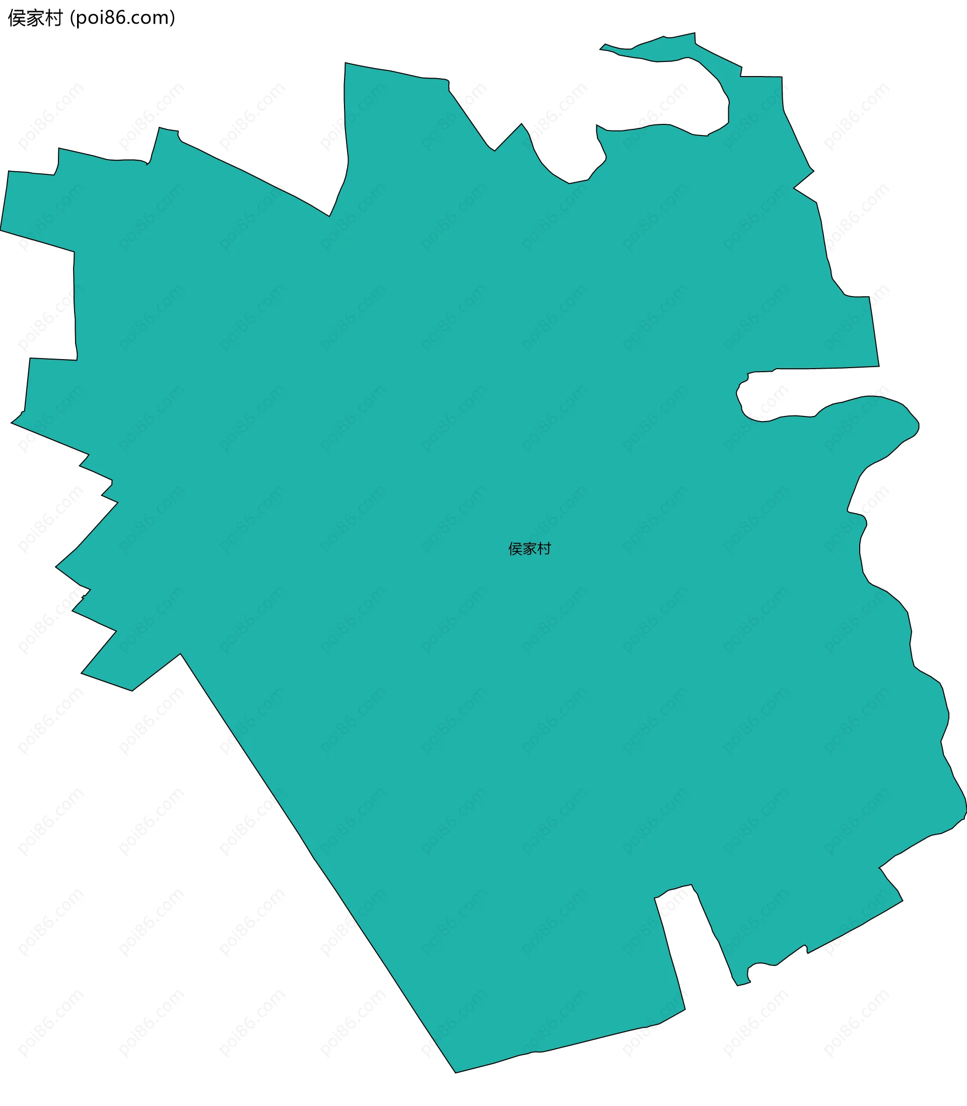 侯家村边界地图