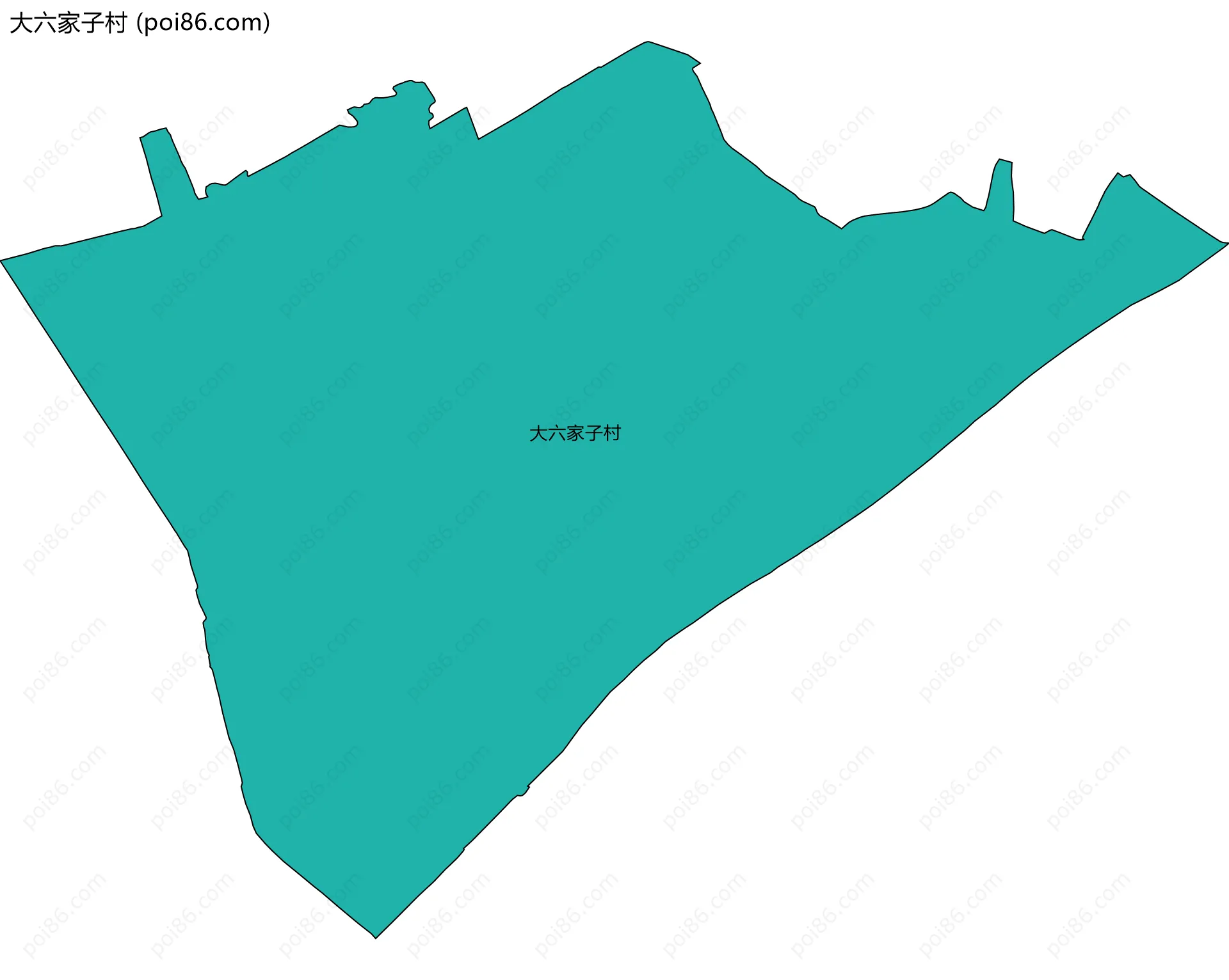 大六家子村边界地图