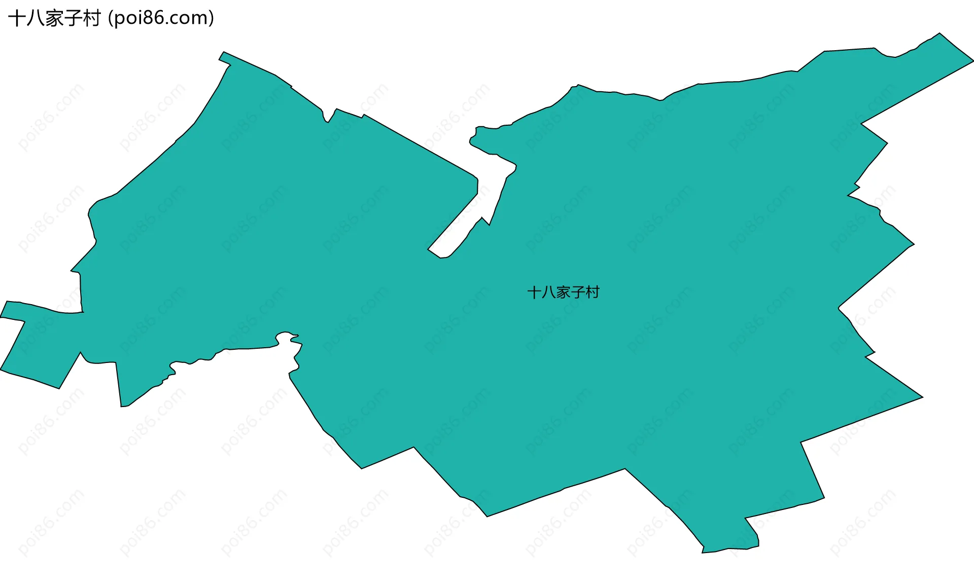 十八家子村边界地图