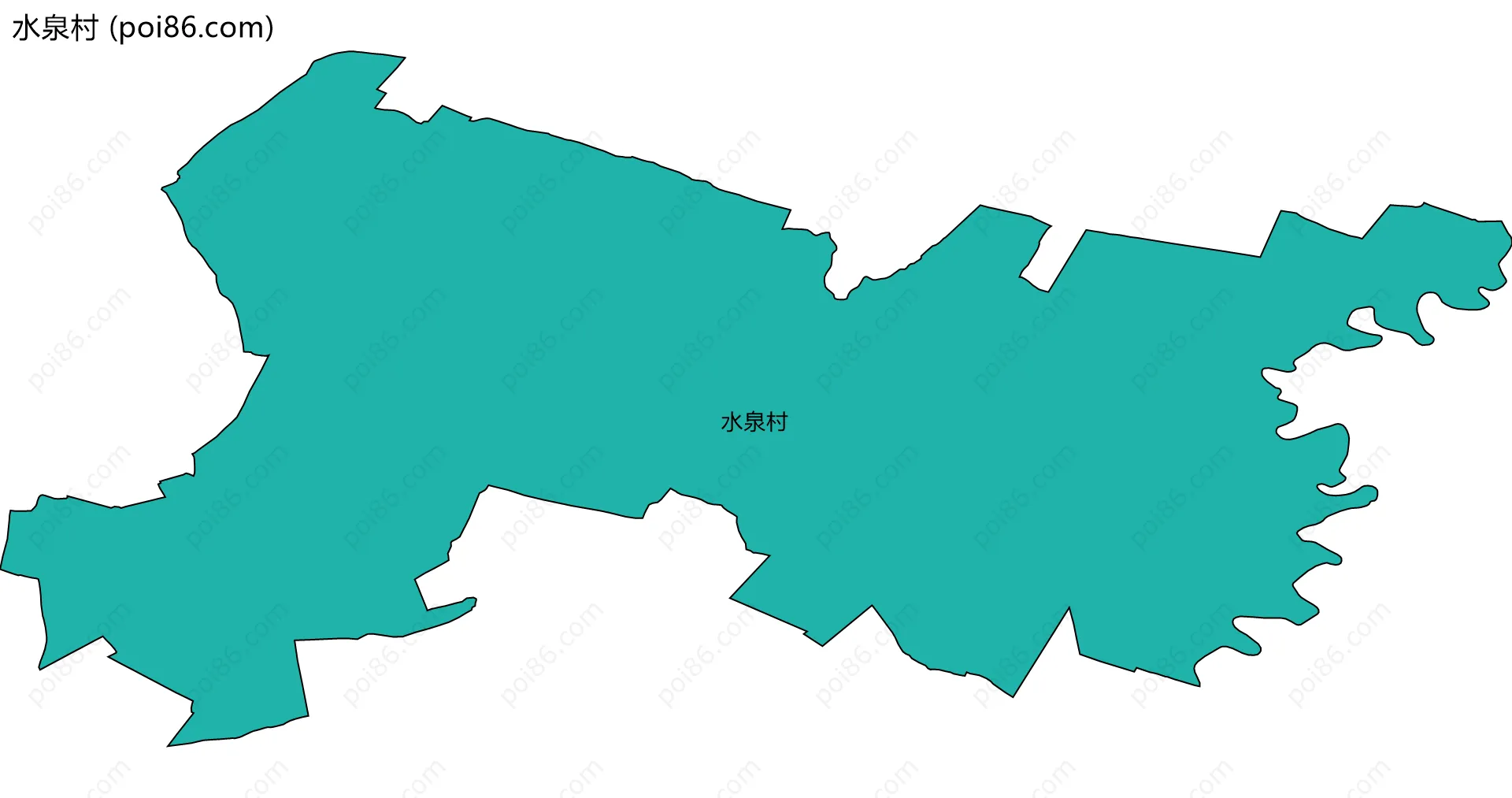 水泉村边界地图