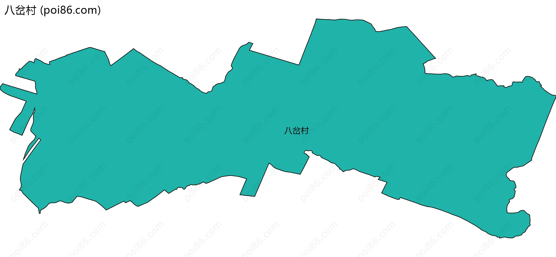 八岔村边界地图