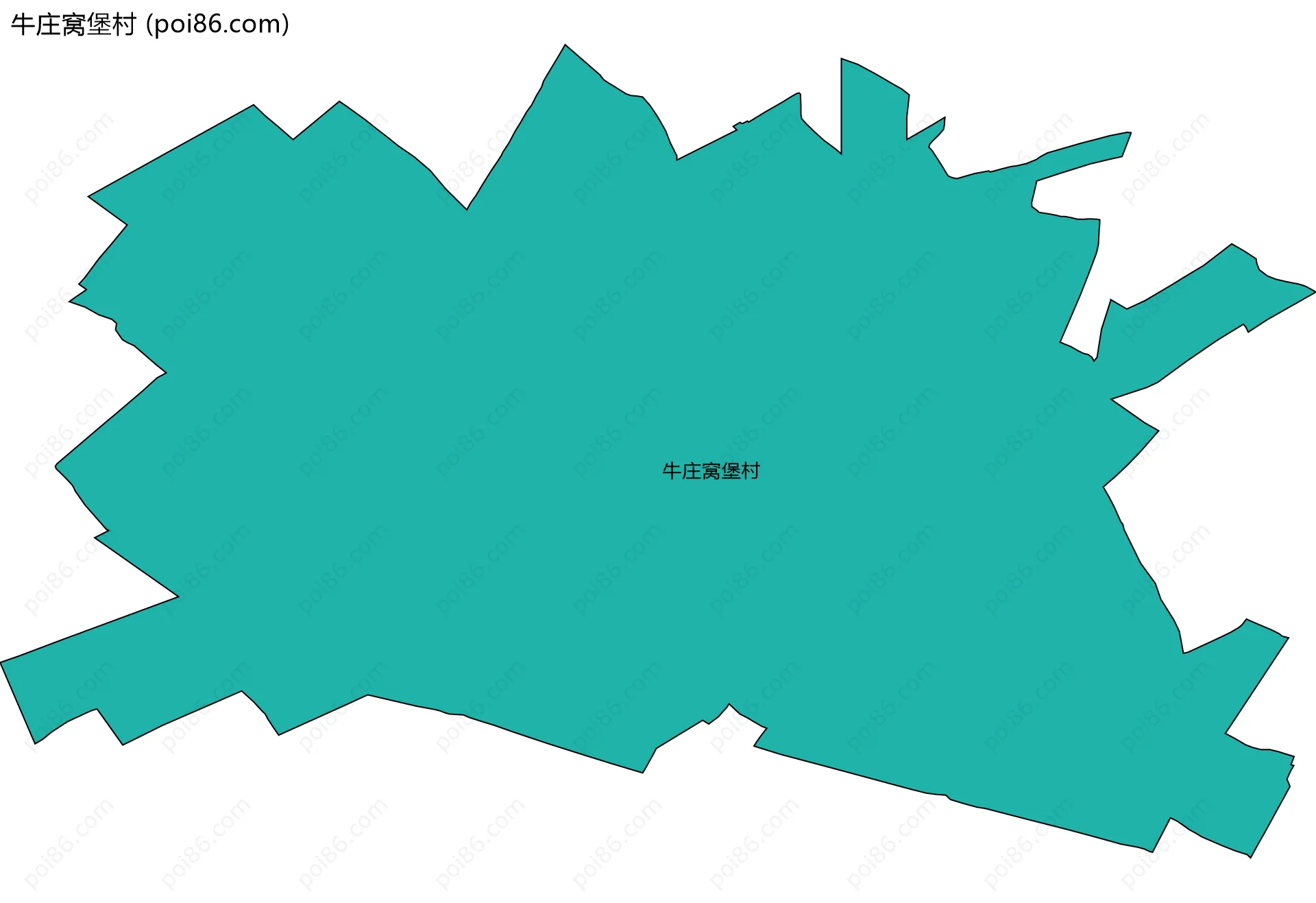 牛庄窝堡村边界地图