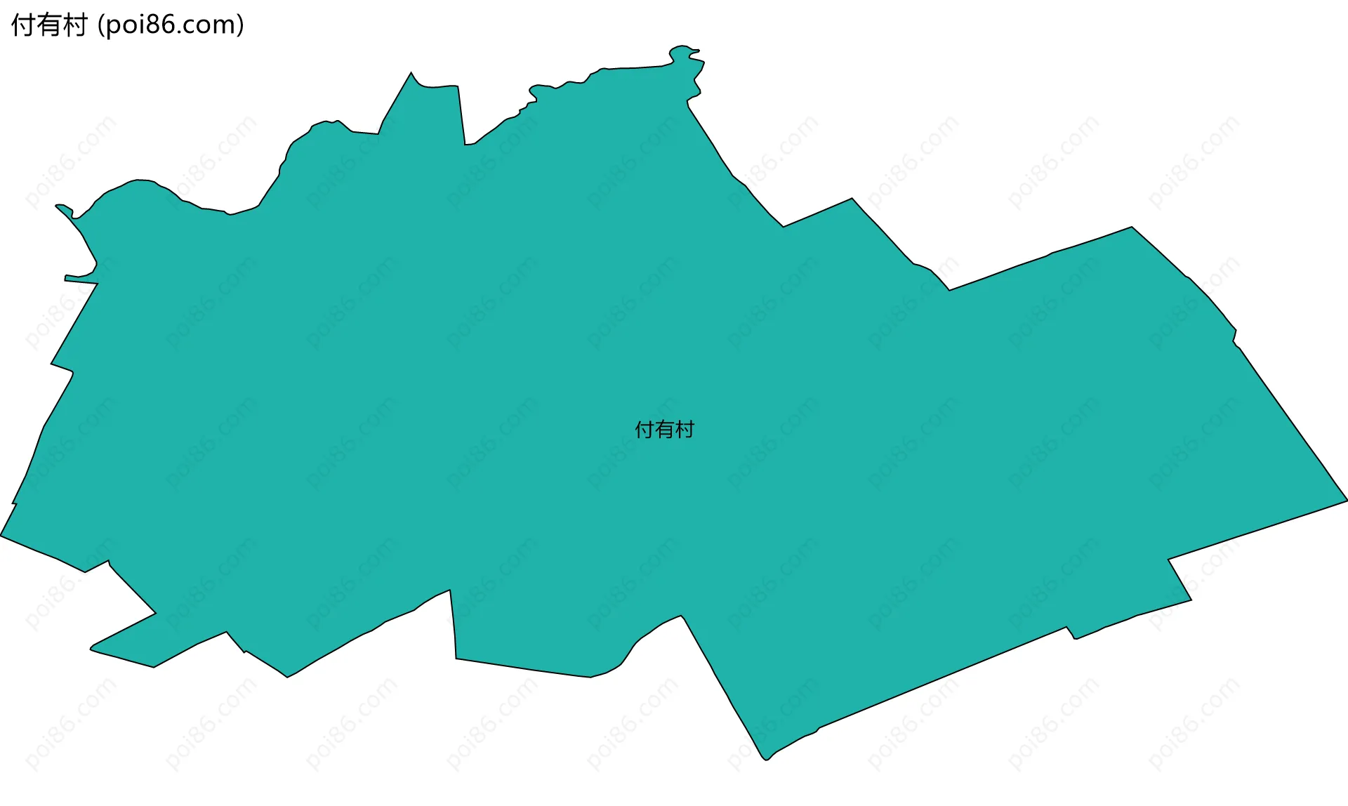 付有村边界地图