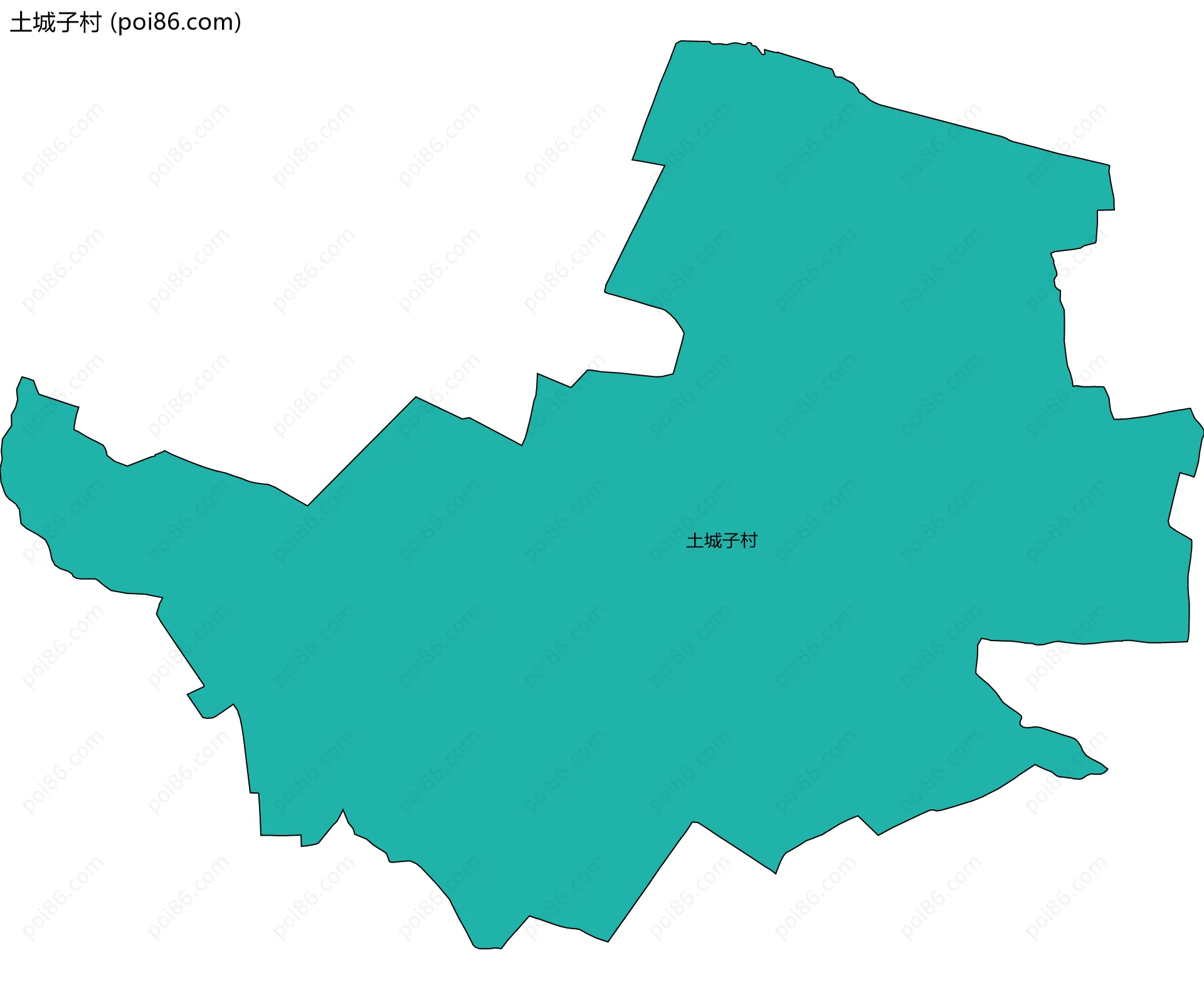 土城子村边界地图