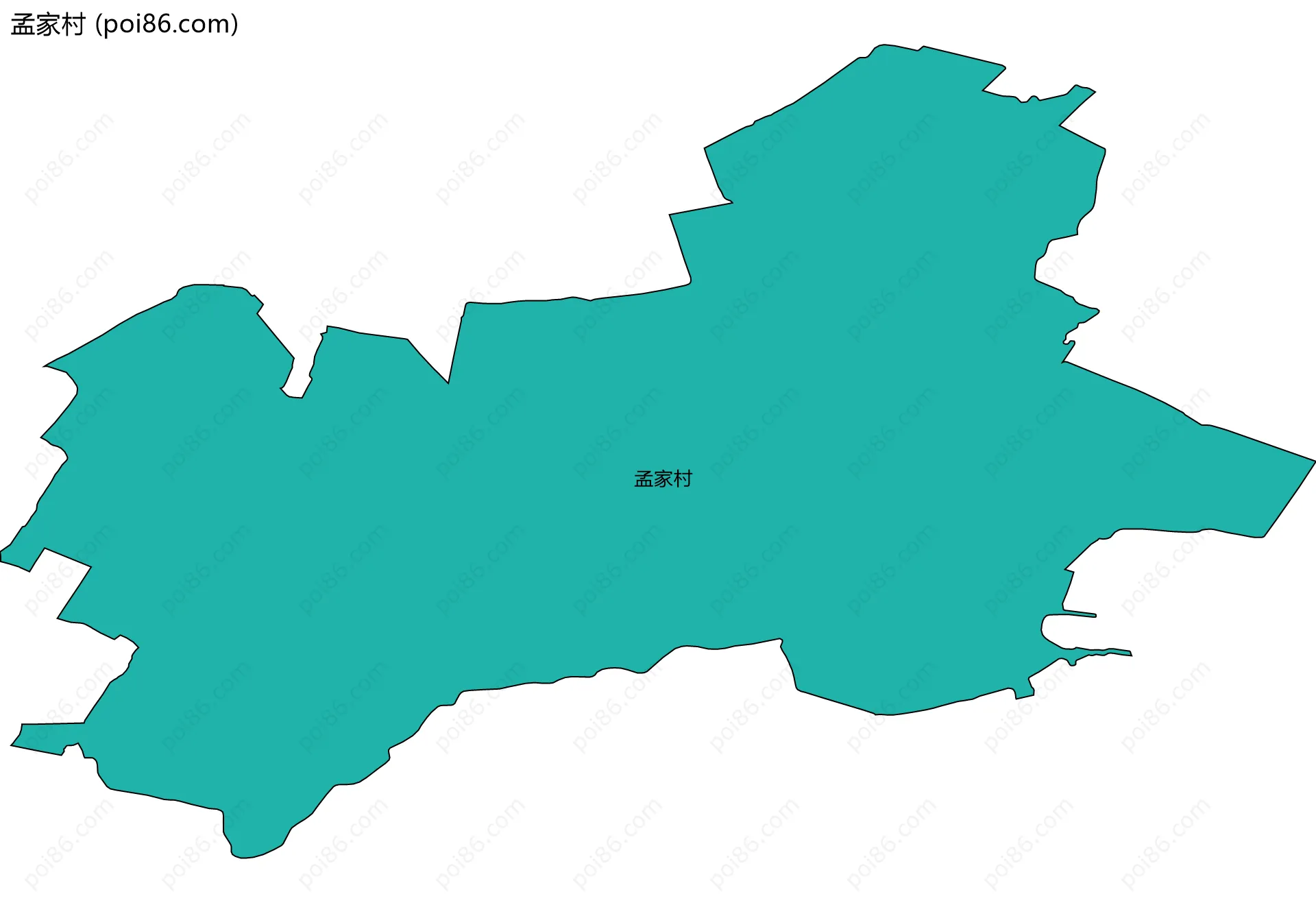 孟家村边界地图