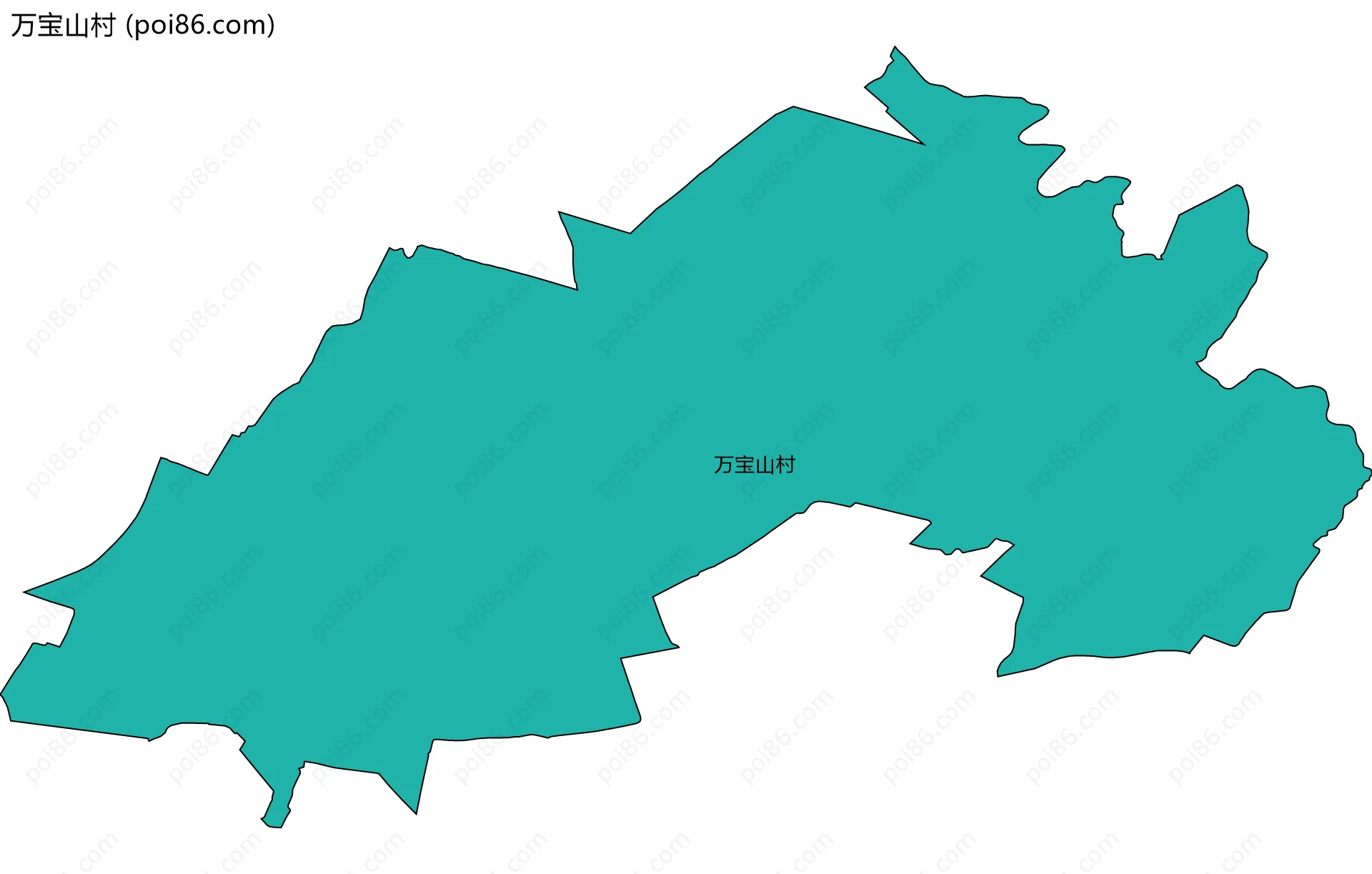 万宝山村边界地图