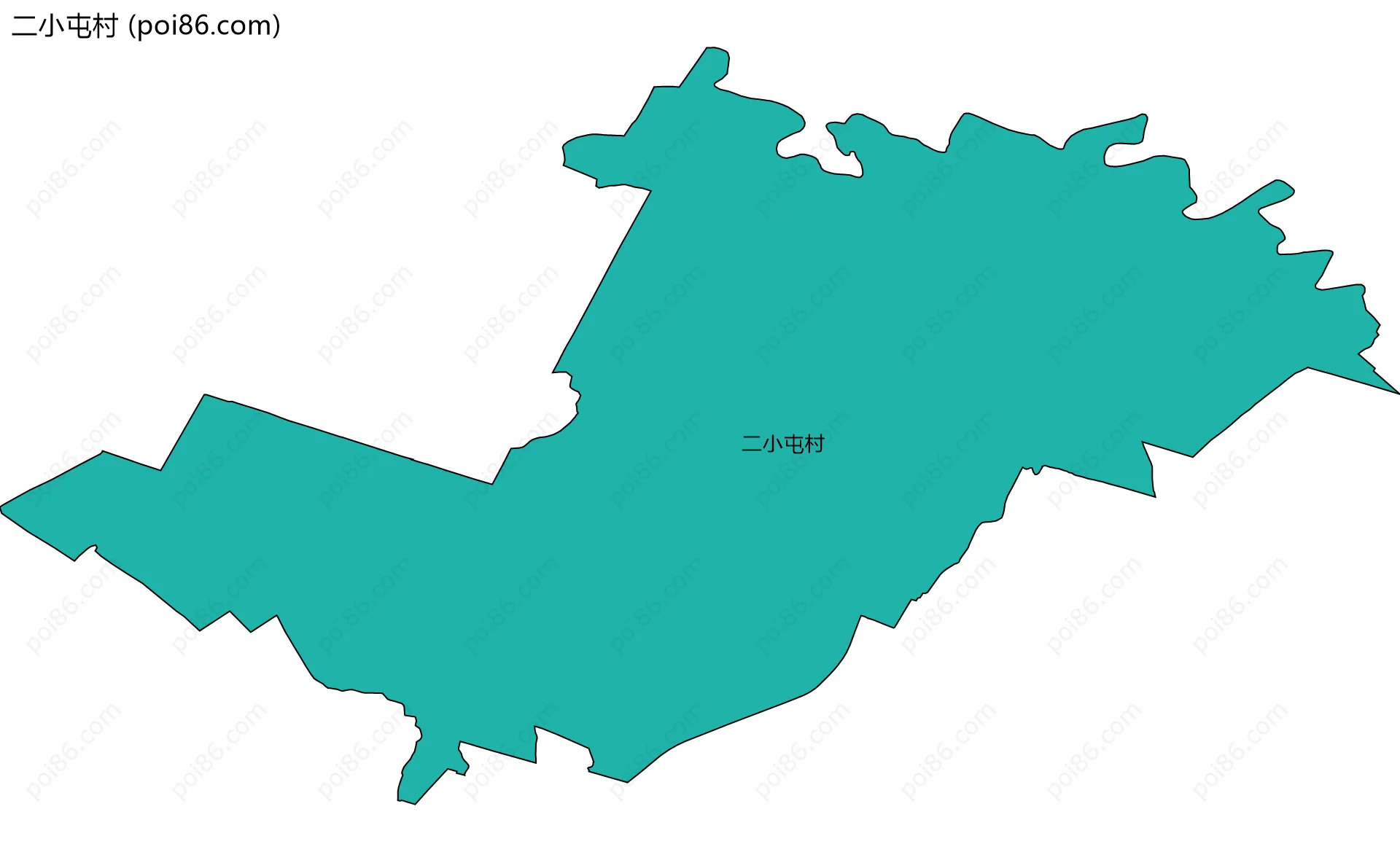 二小屯村边界地图