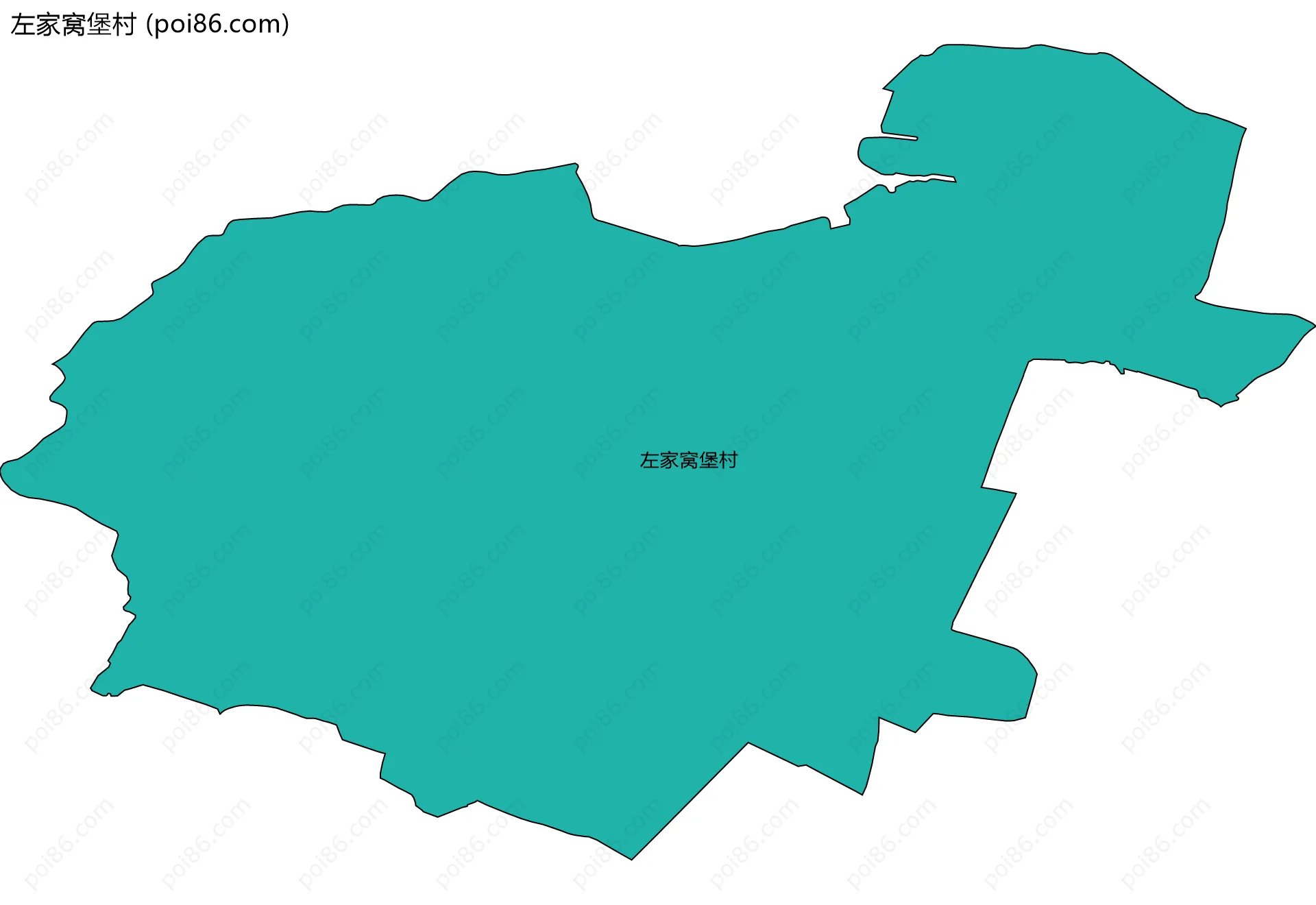 左家窝堡村边界地图