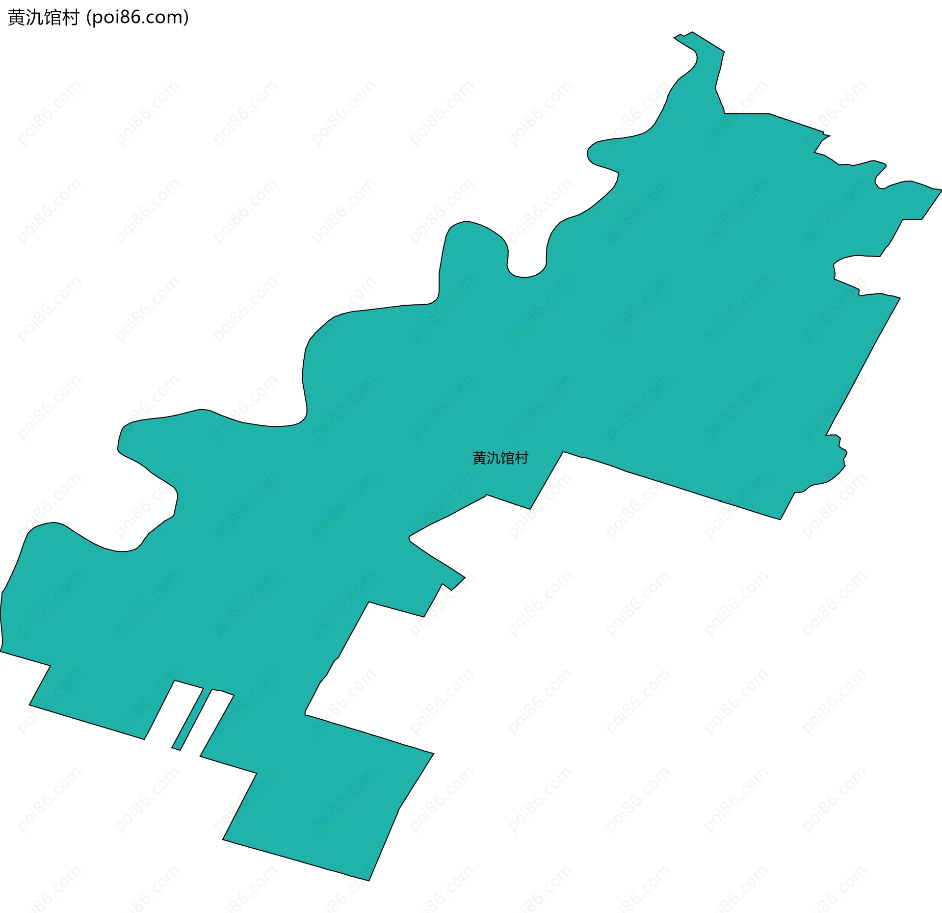 黄氿馆村边界地图