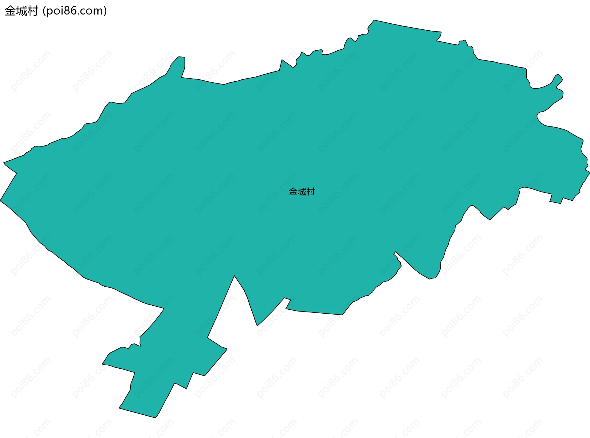 金城村边界地图