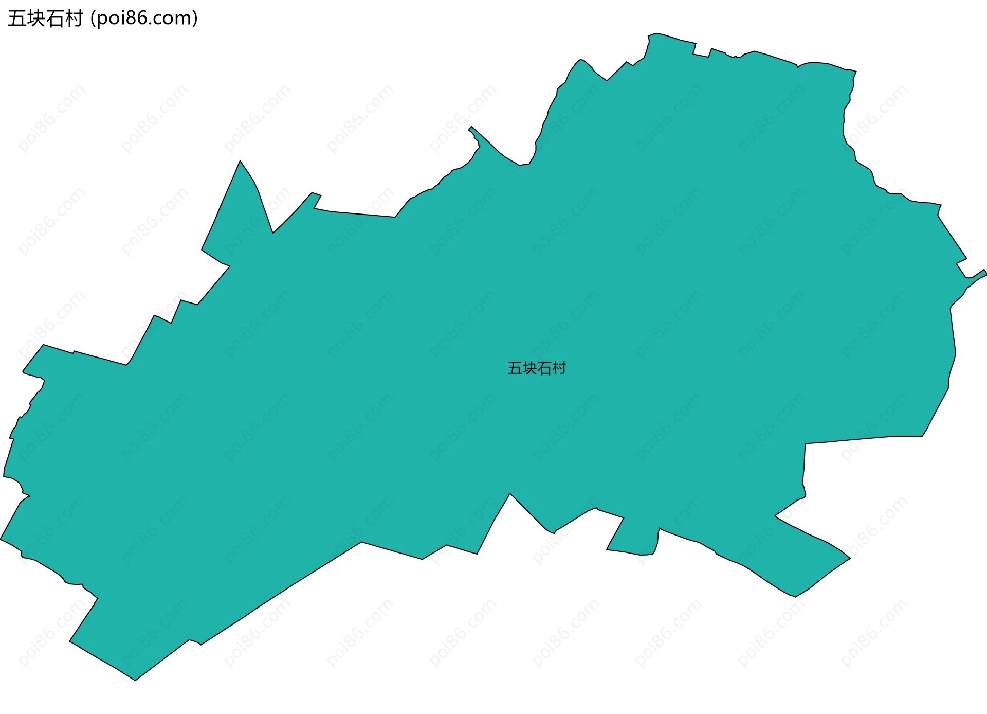 五块石村边界地图