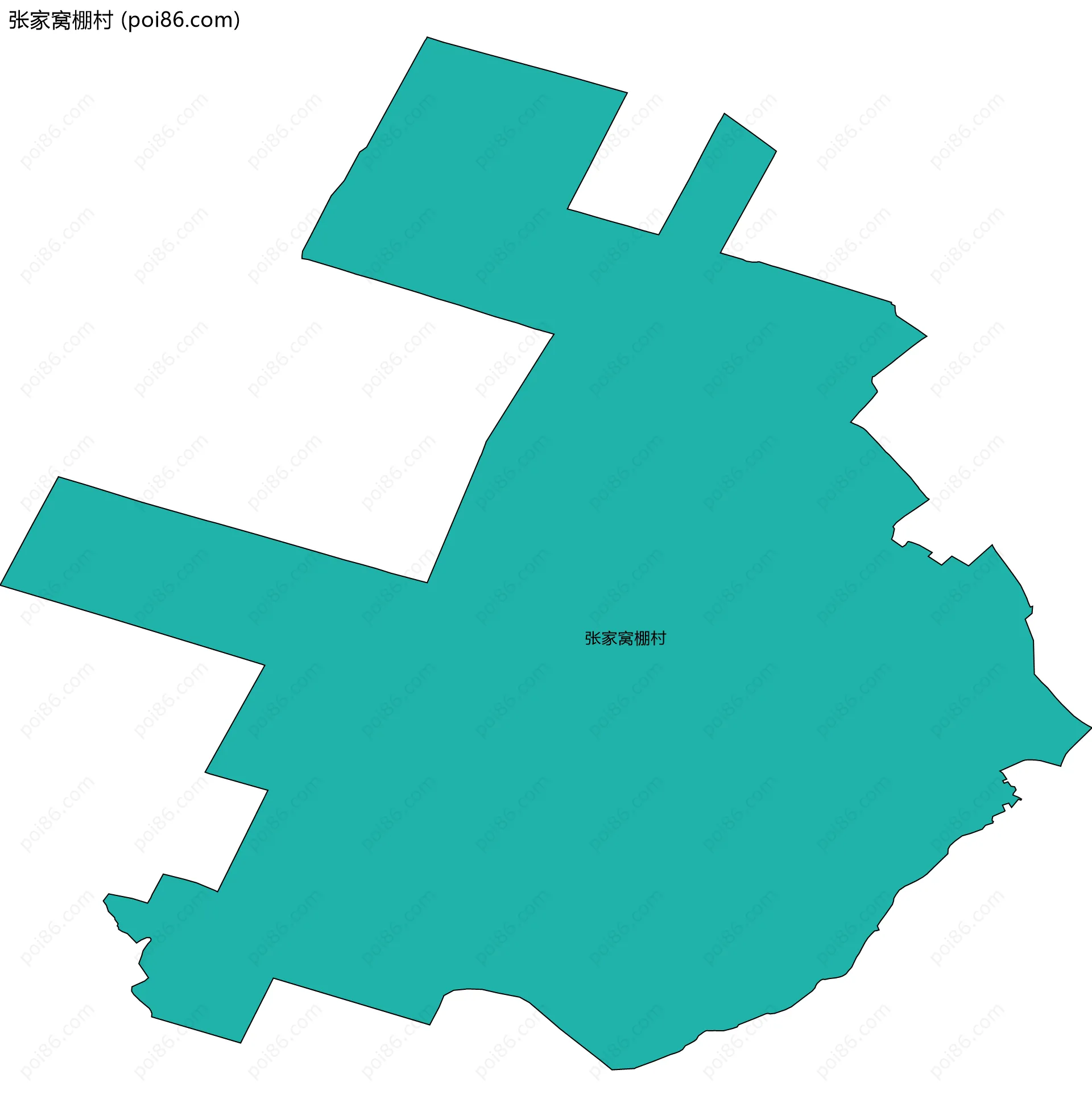 张家窝棚村边界地图