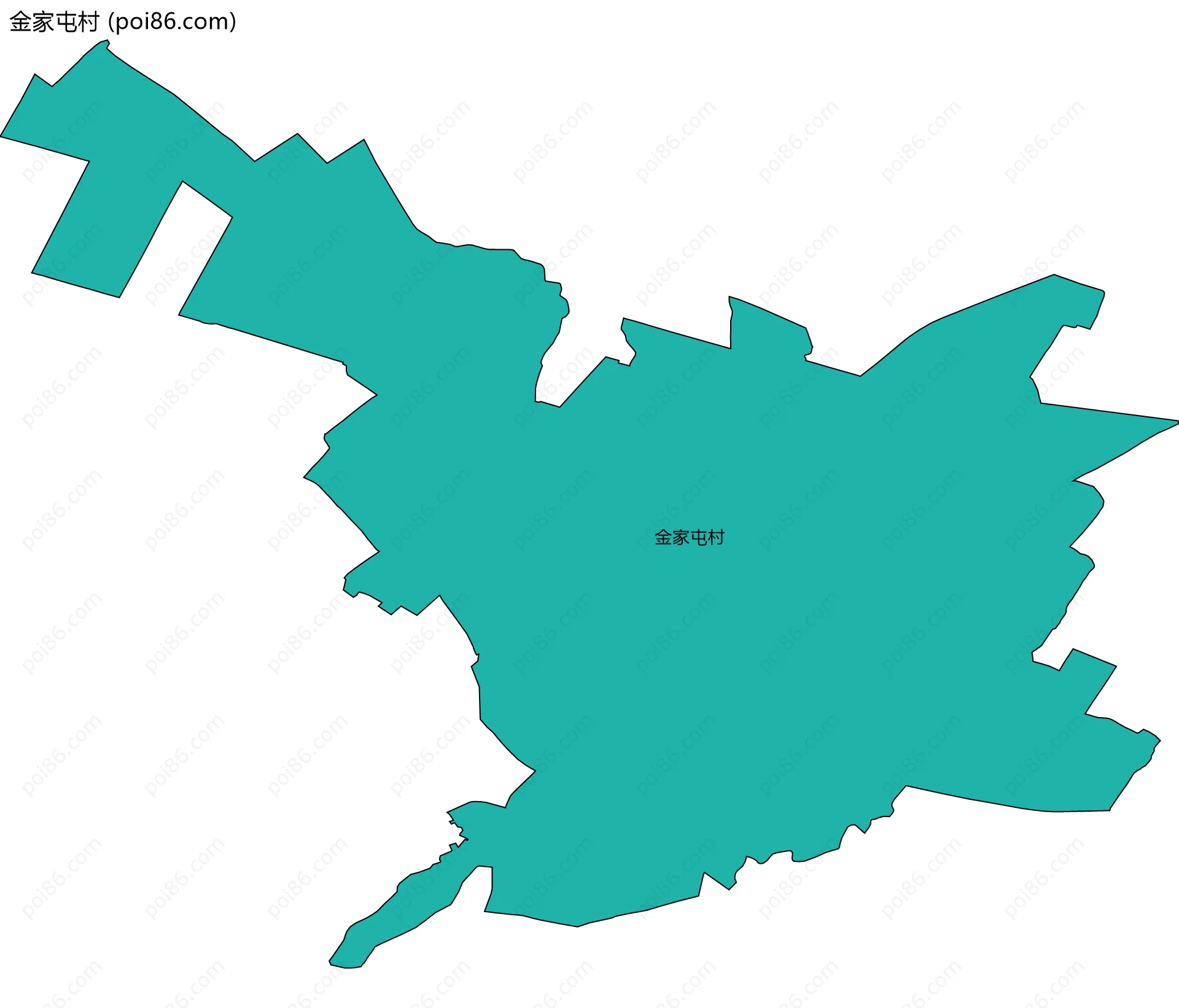 金家屯村边界地图