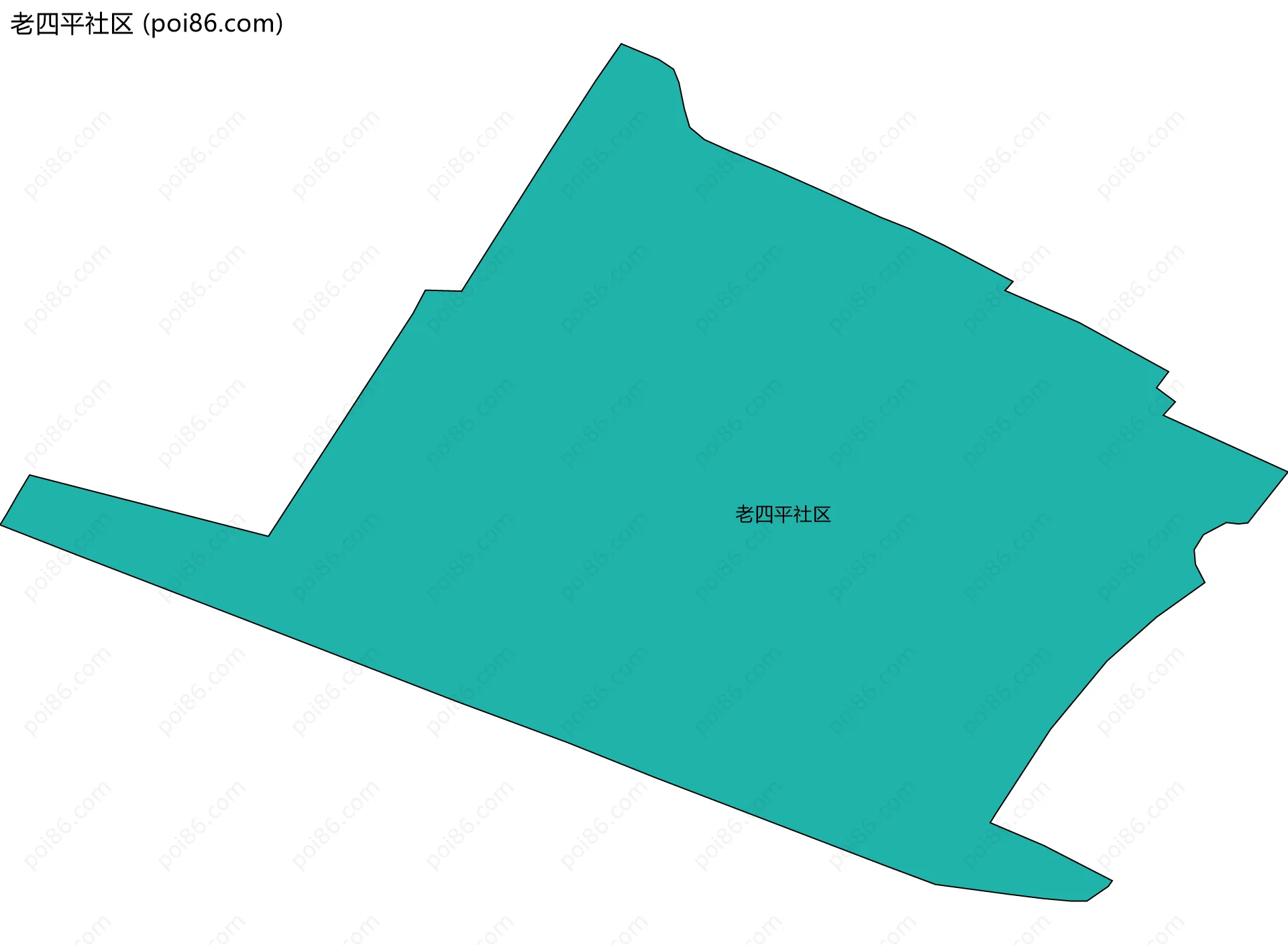 老四平社区边界地图