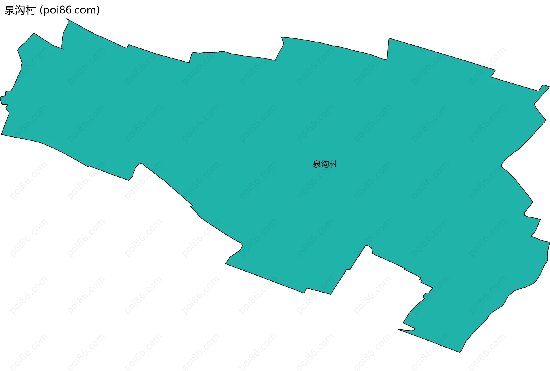 泉沟村边界地图
