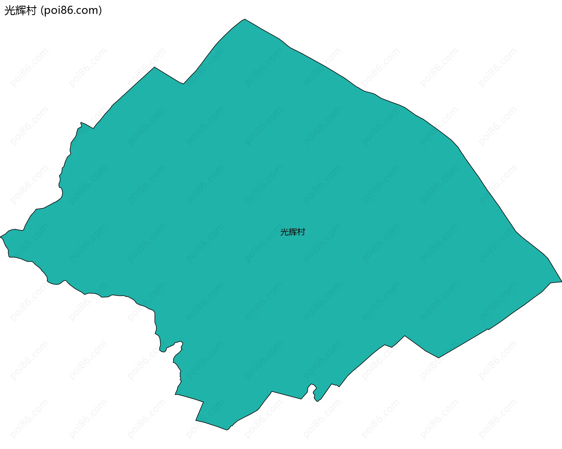 光辉村边界地图