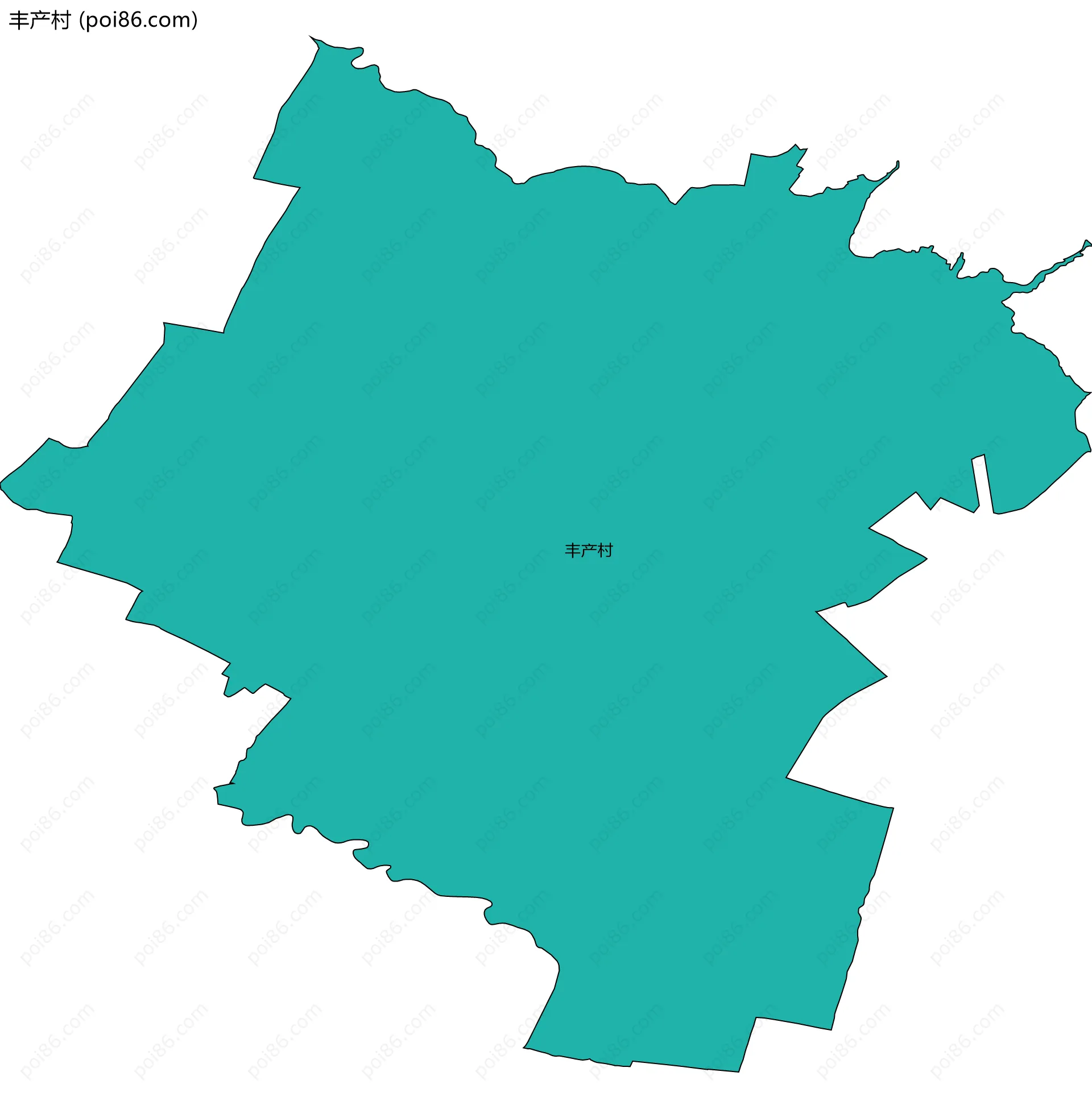 丰产村边界地图