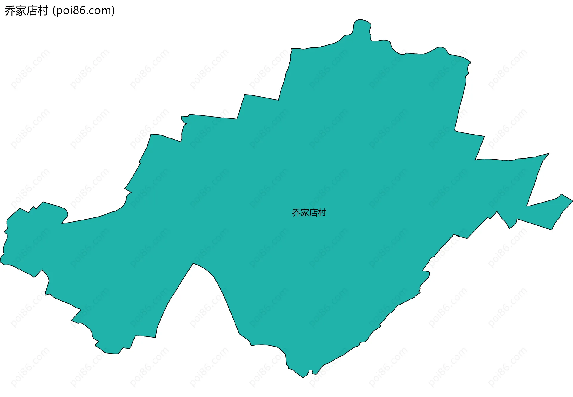 乔家店村边界地图