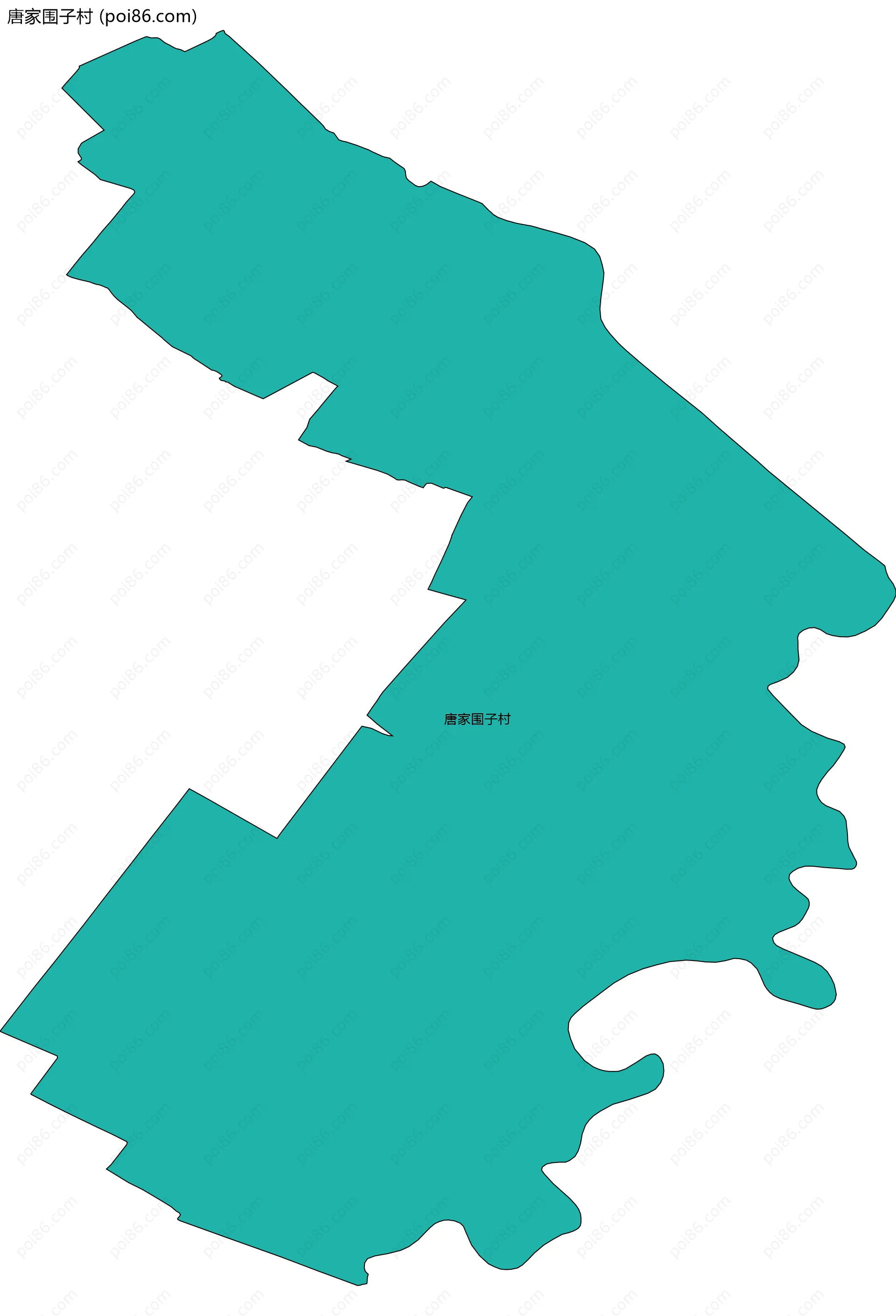 唐家围子村边界地图