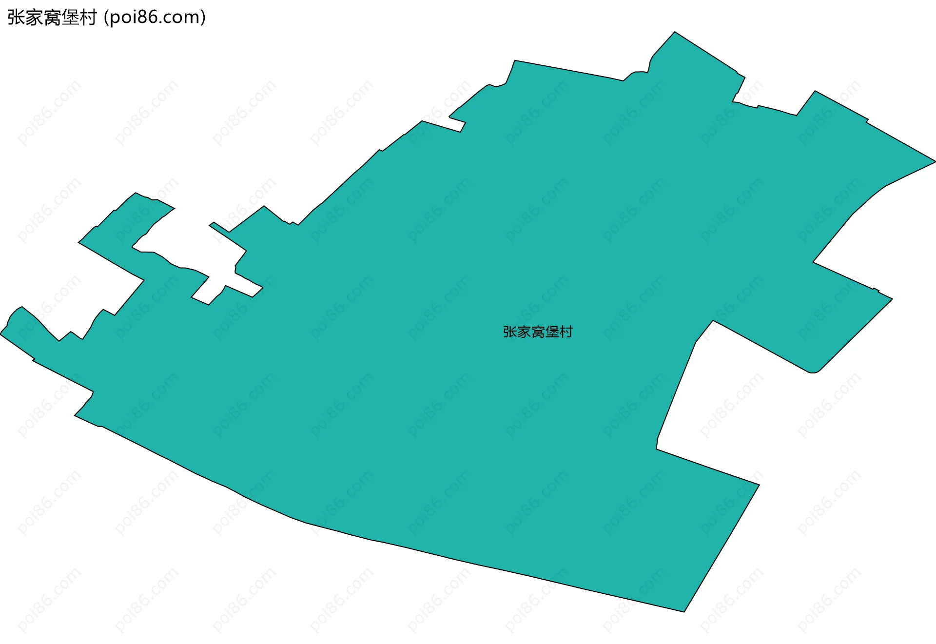 张家窝堡村边界地图