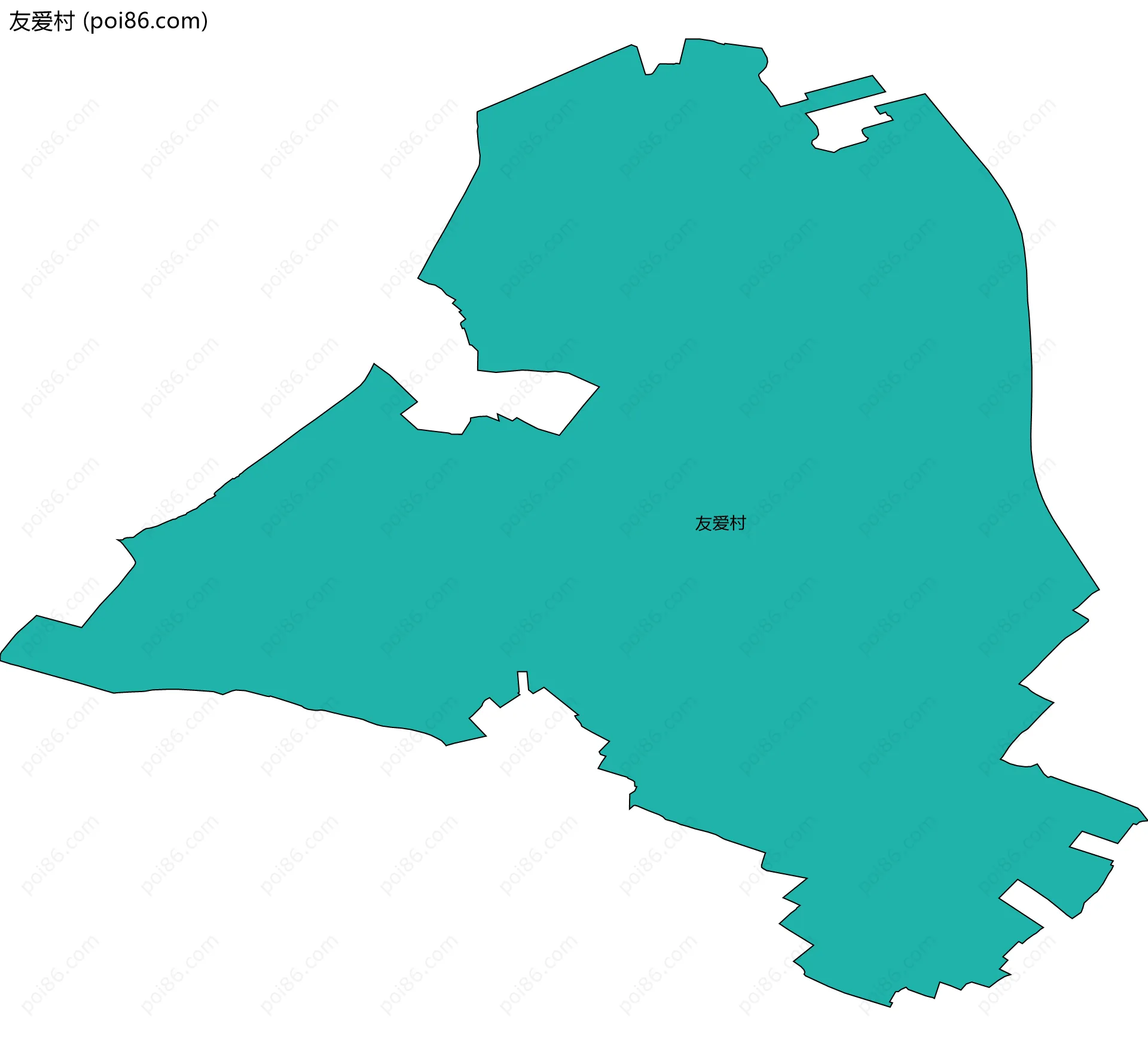 友爱村边界地图