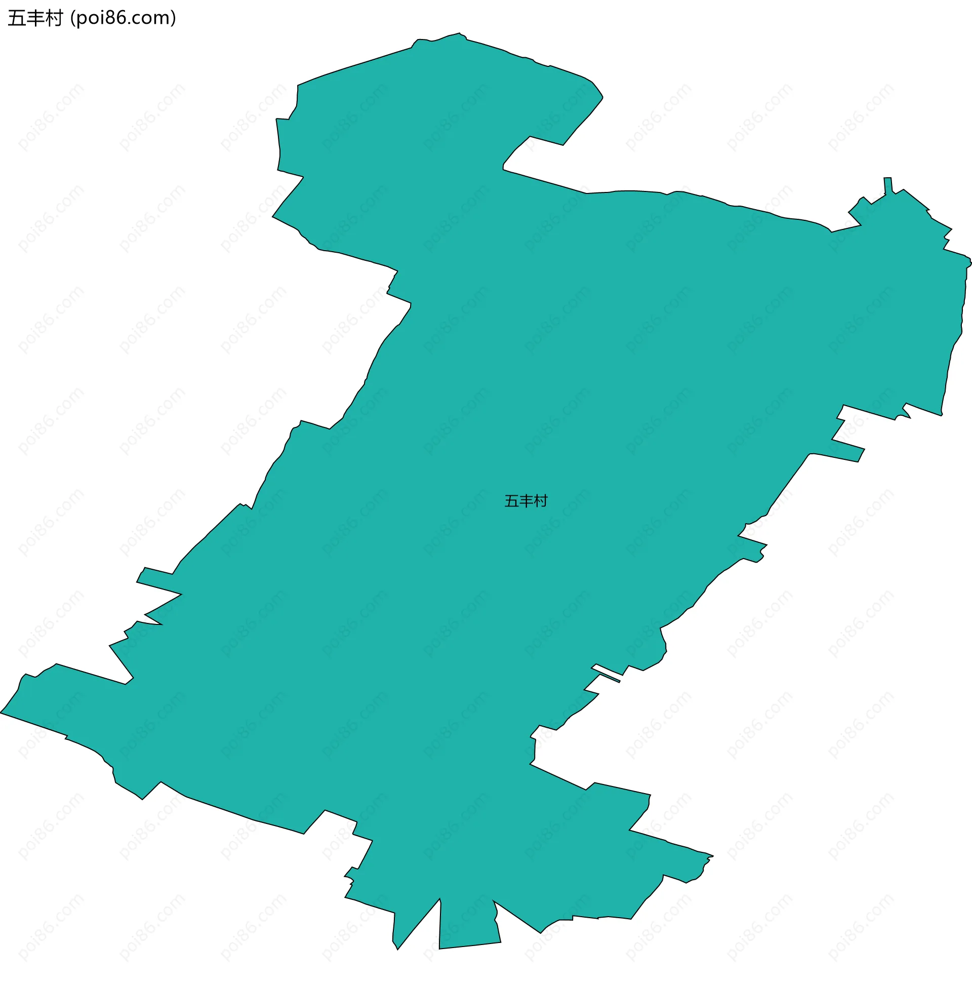 五丰村边界地图
