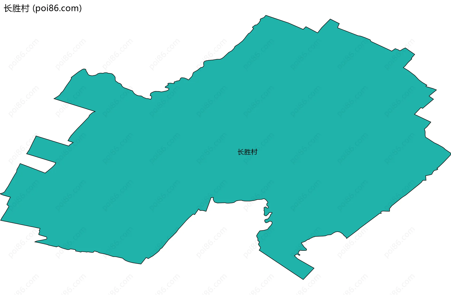 长胜村边界地图