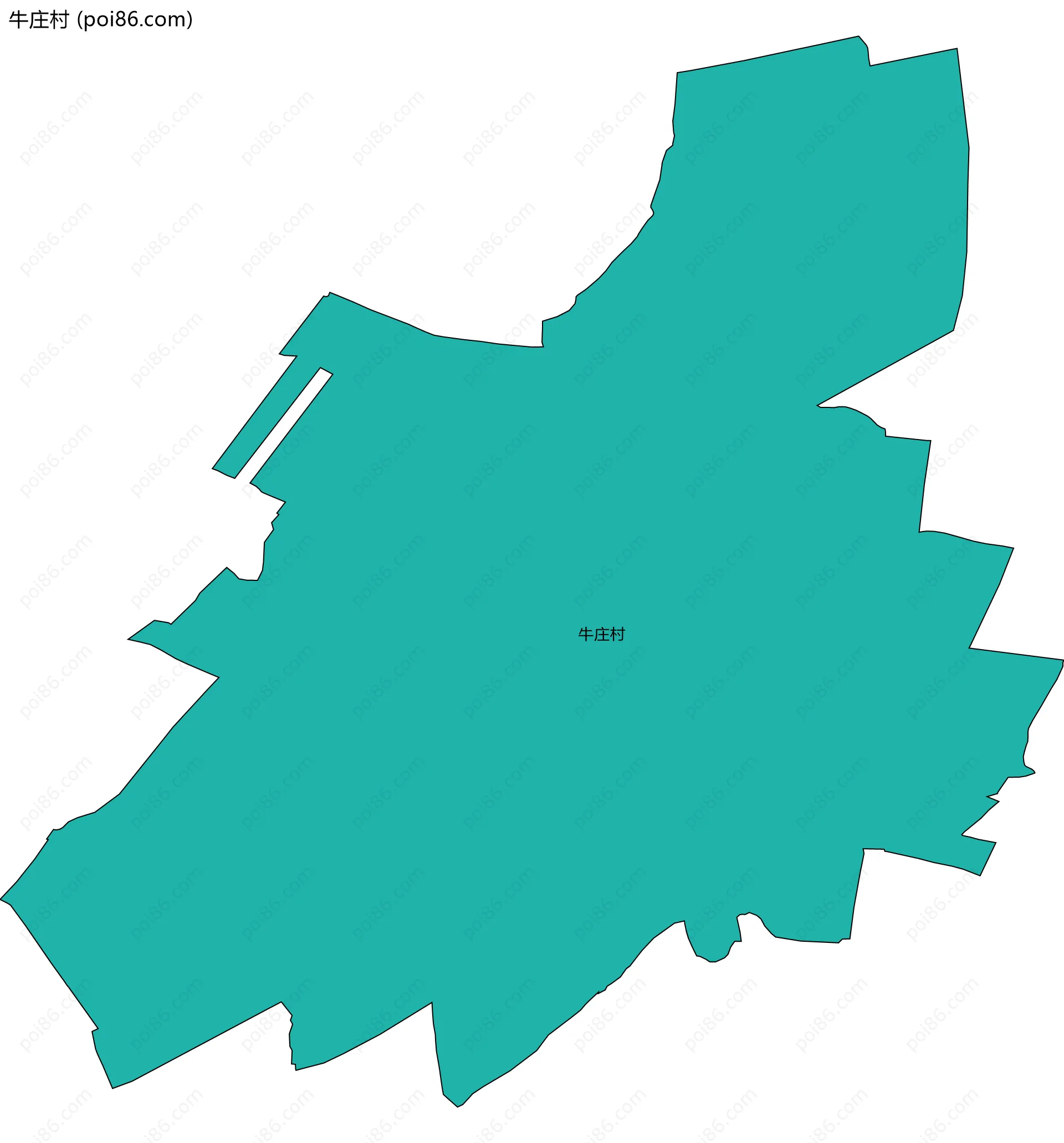 牛庄村边界地图