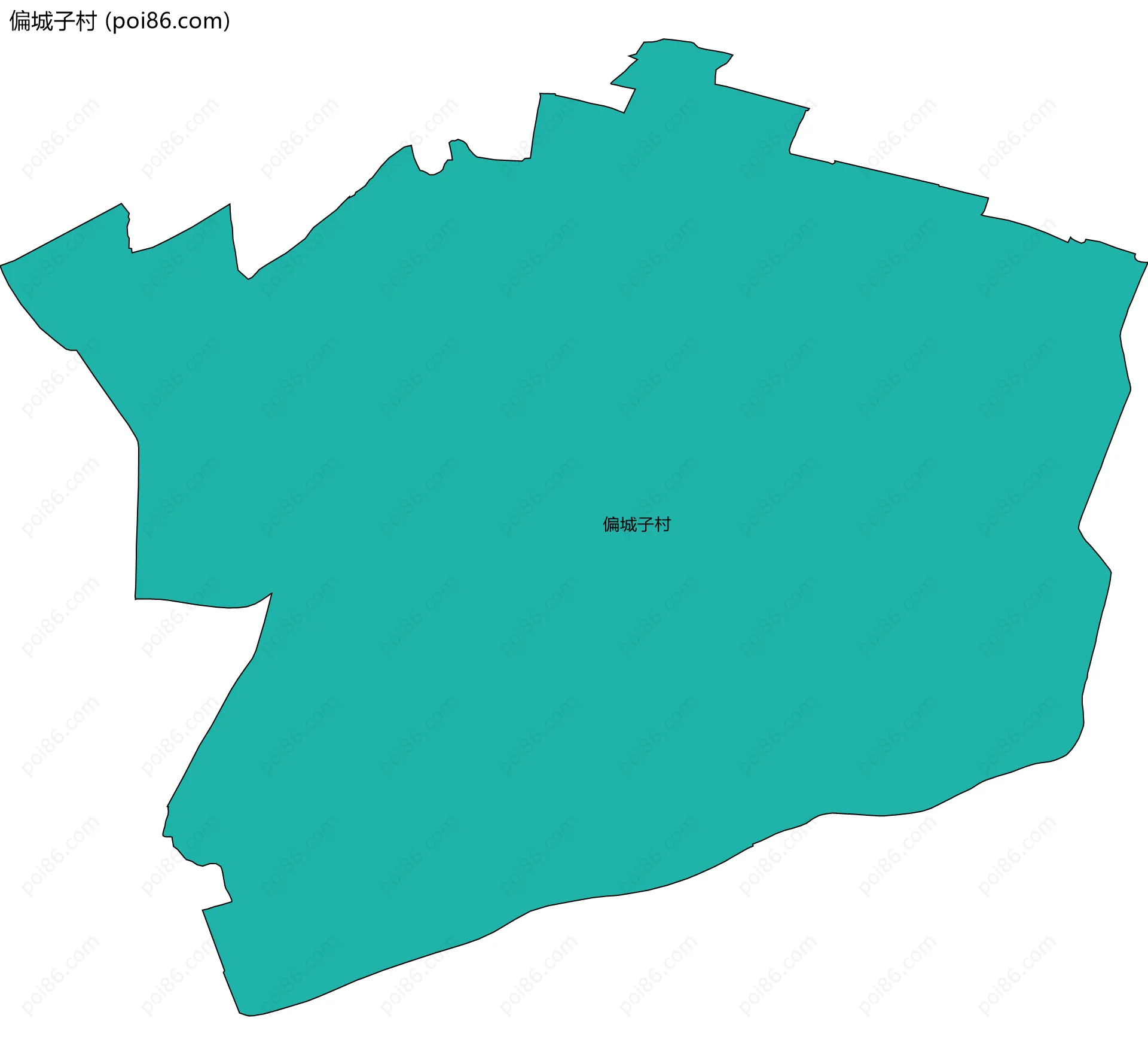 偏城子村边界地图