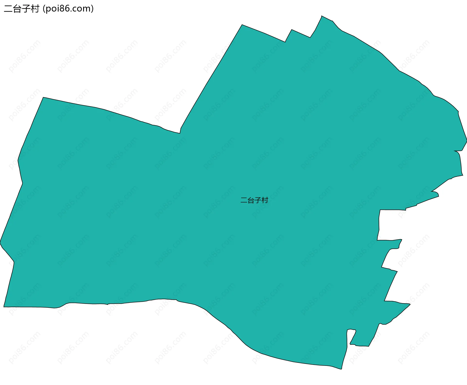 二台子村边界地图
