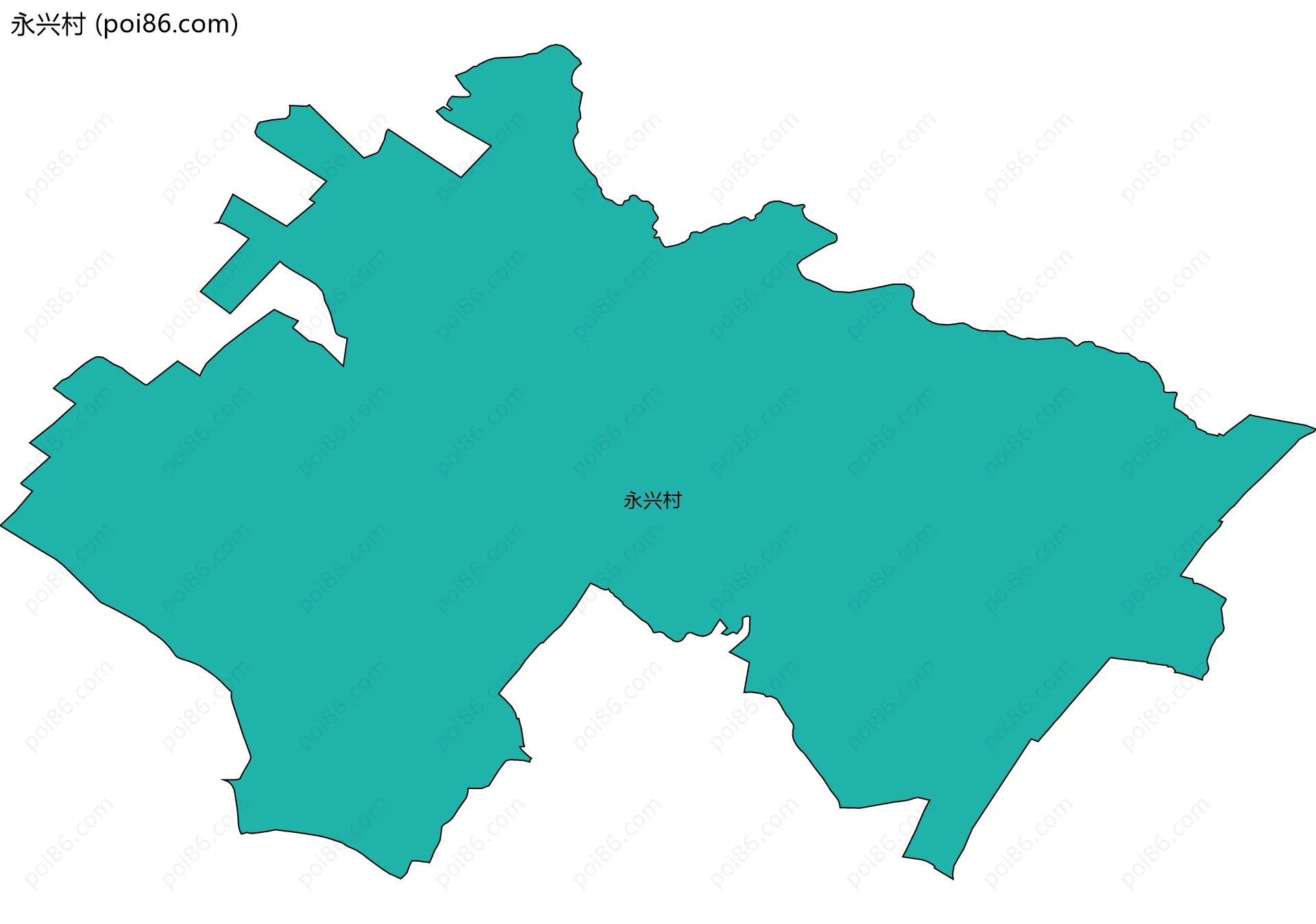 永兴村边界地图