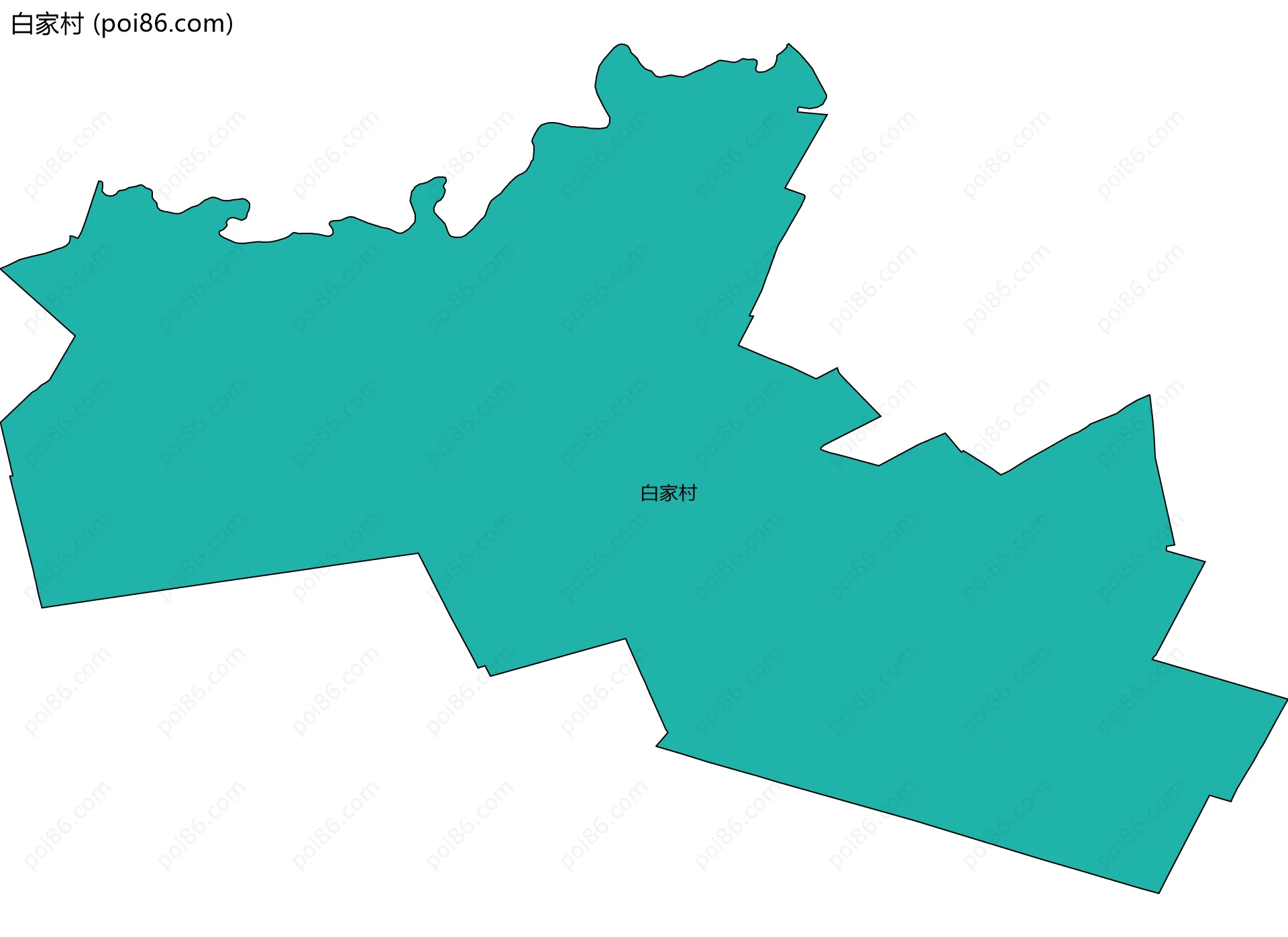 白家村边界地图
